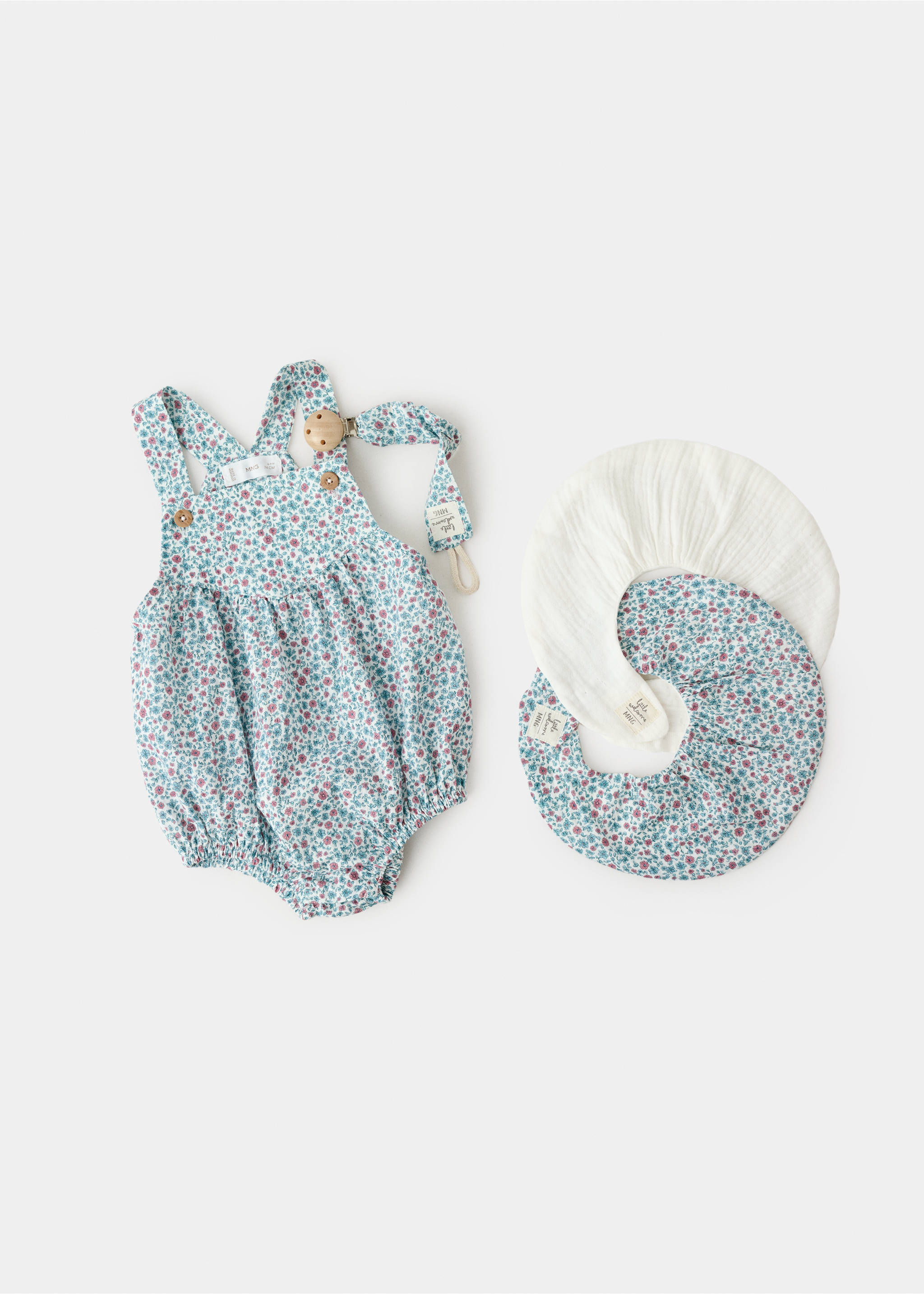 Floral-print romper suit - Details of the article 8, Off White. Ref: 17093304-00.