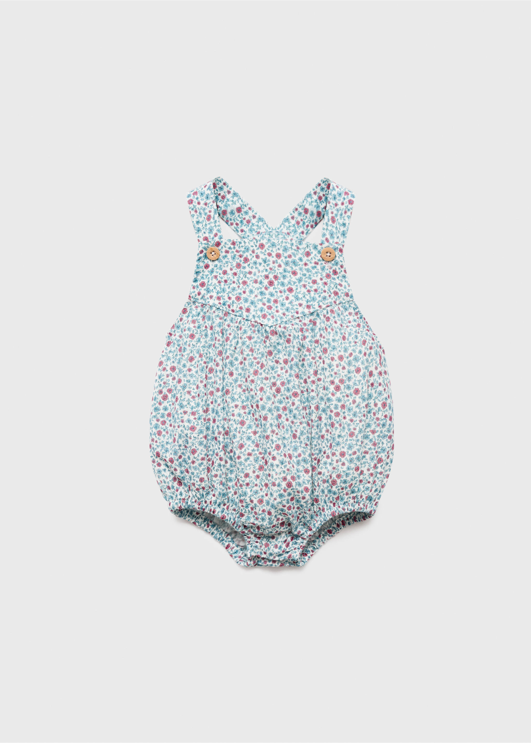 Floral-print romper suit - Article without model, Off White. Ref: 17093304-00.