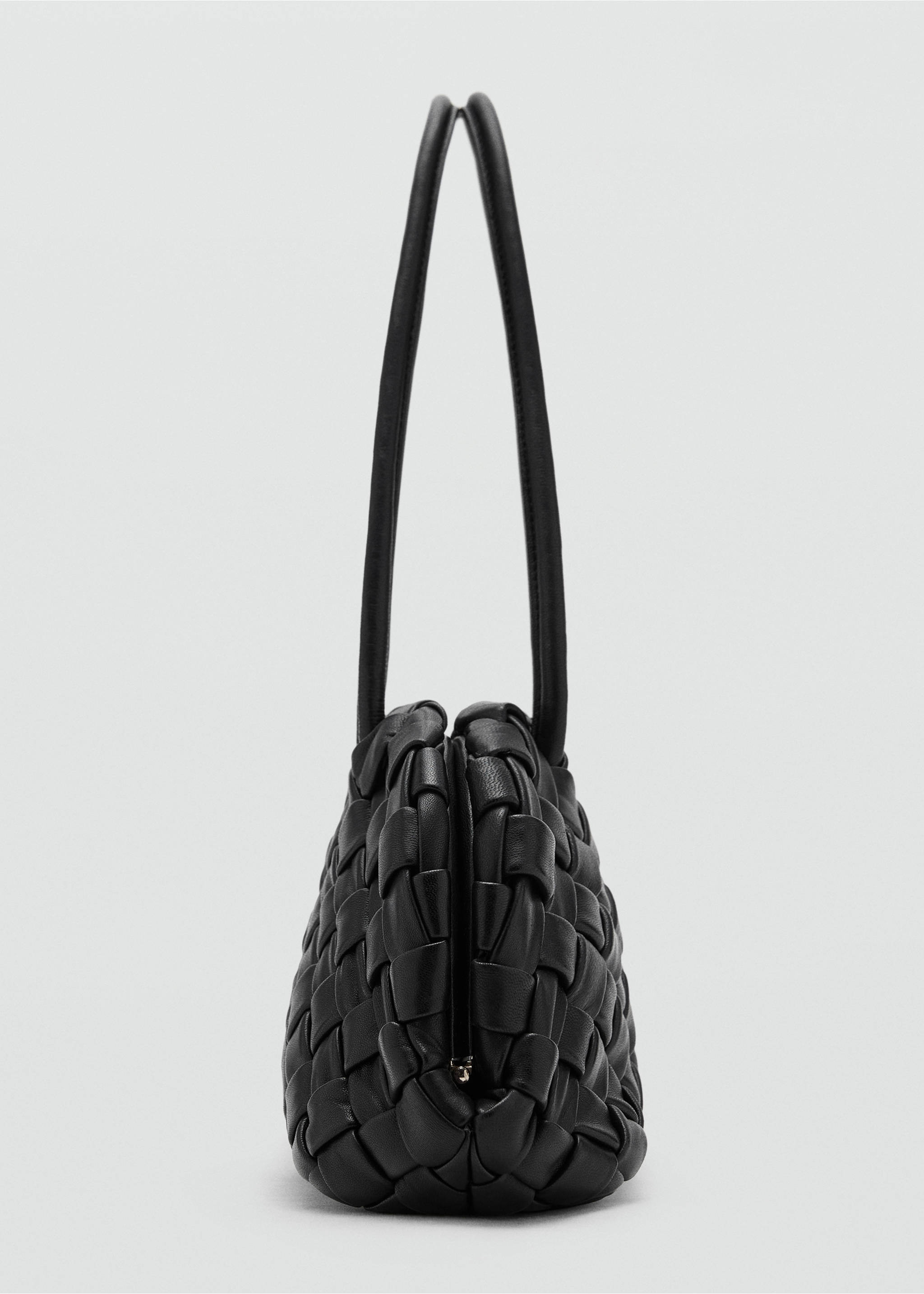 Sac porté épaule cuir tressé - Détail de l'article 1, Noir. Ref: 17093307-00.