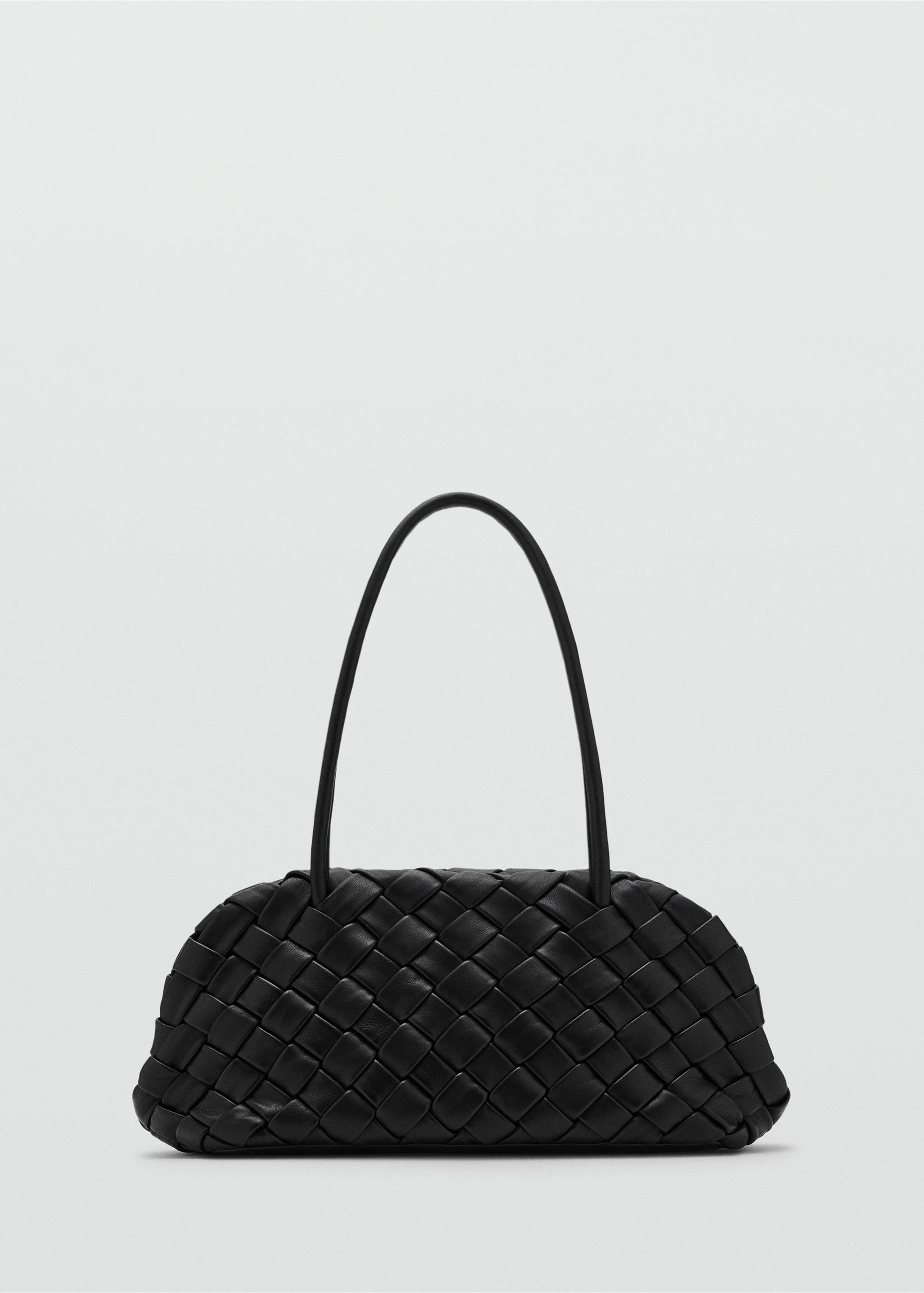 Sac porté épaule cuir tressé - Article sans modèle, Noir. Ref: 17093307-00.