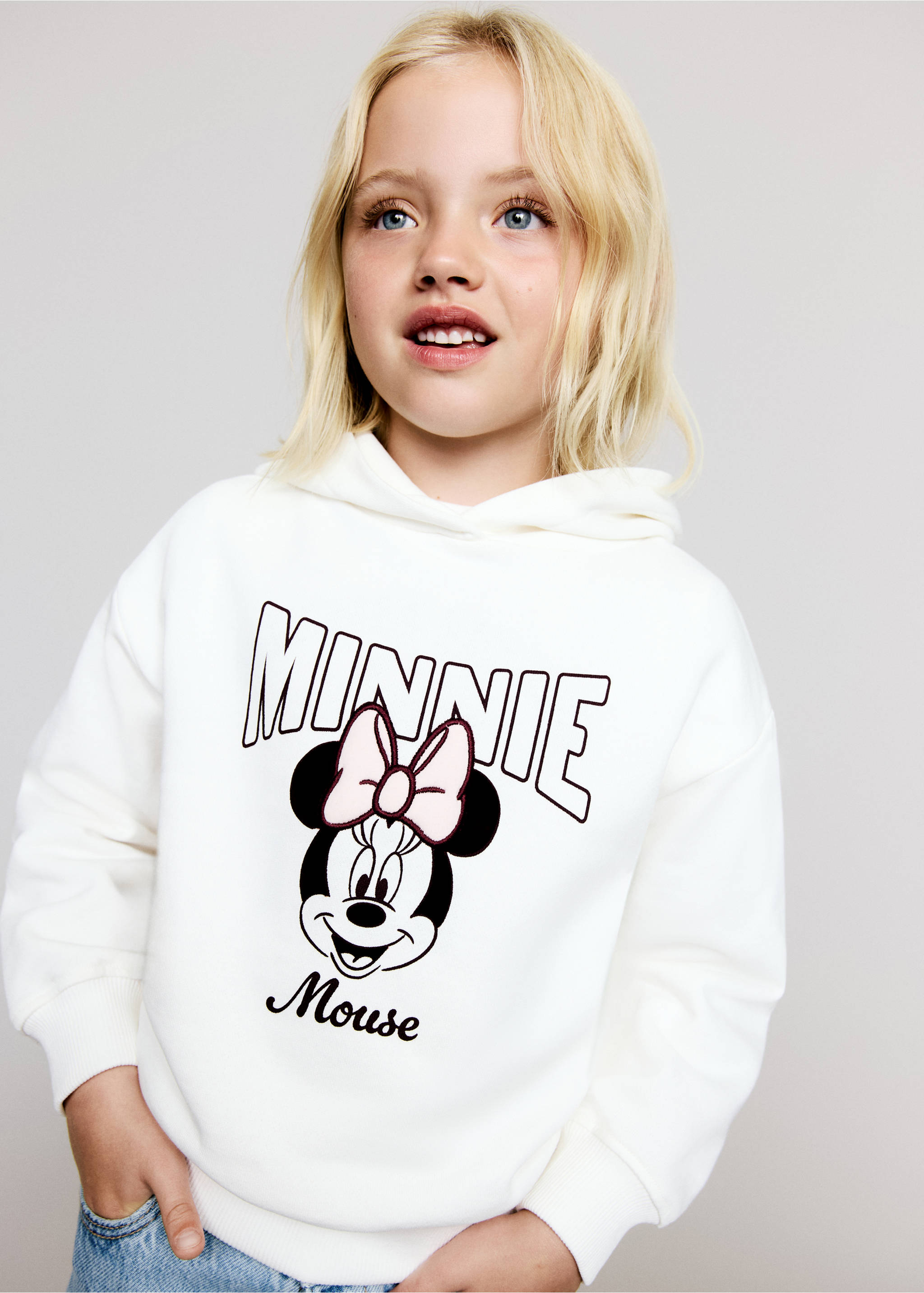 Minnie Mouse sweatshirt - Medium plane, Off White. Ref: 17093320-00.