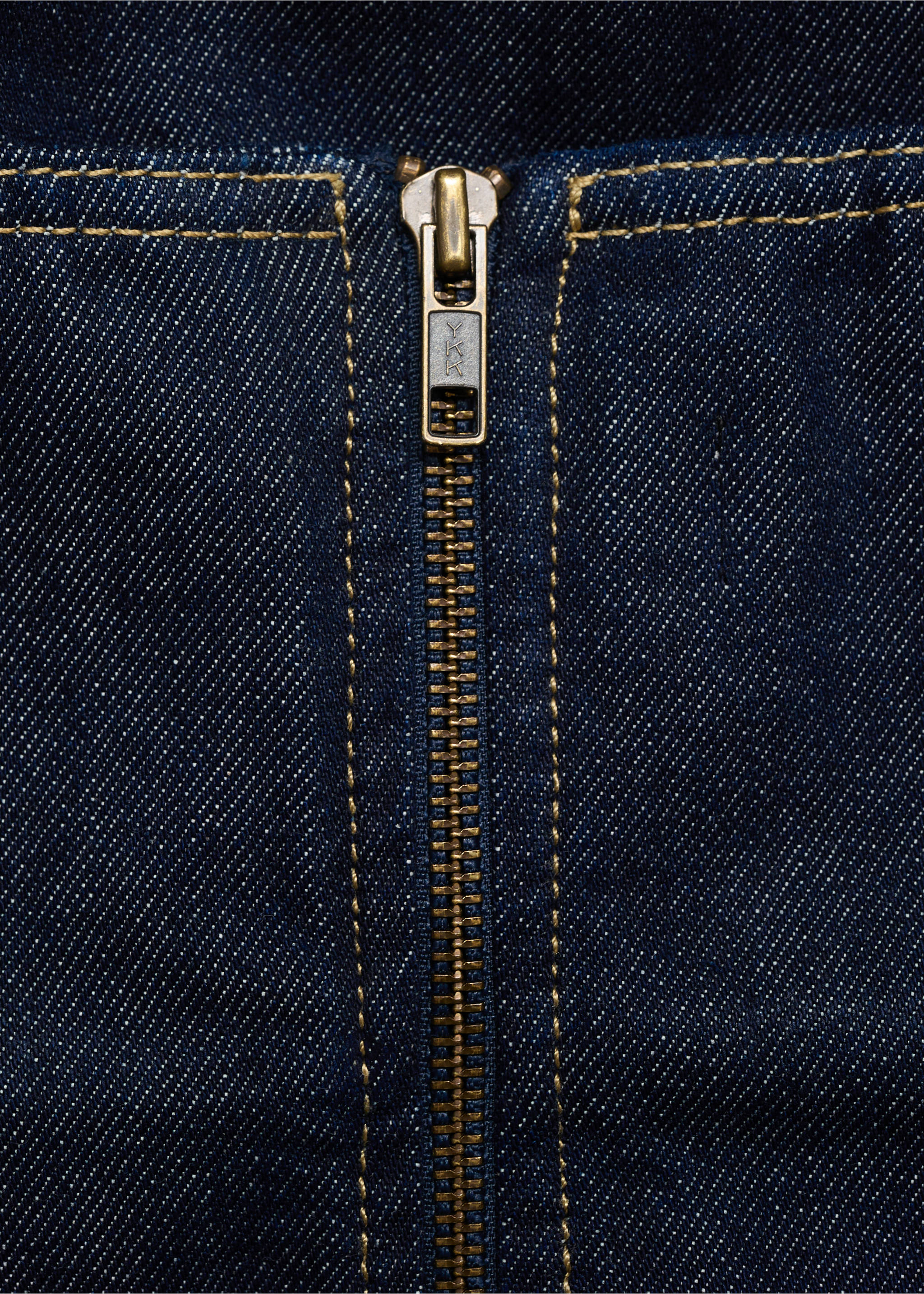 Denim peplum top - Details of the article 0, Open Blue. Ref: 17093324-00.