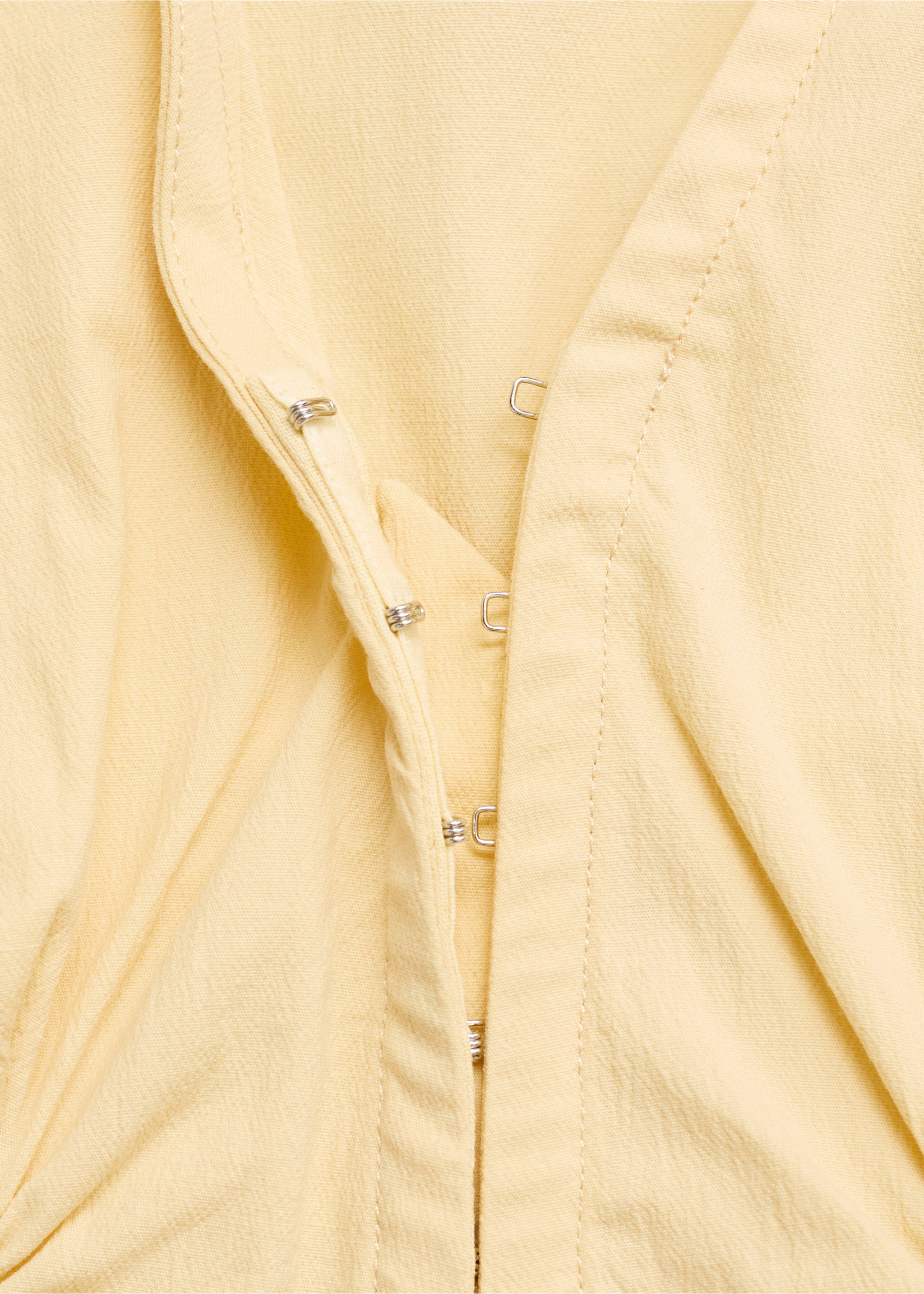 Gathered cotton blouse - Details of the article 8, Vanilla. Ref: 17093326-00.