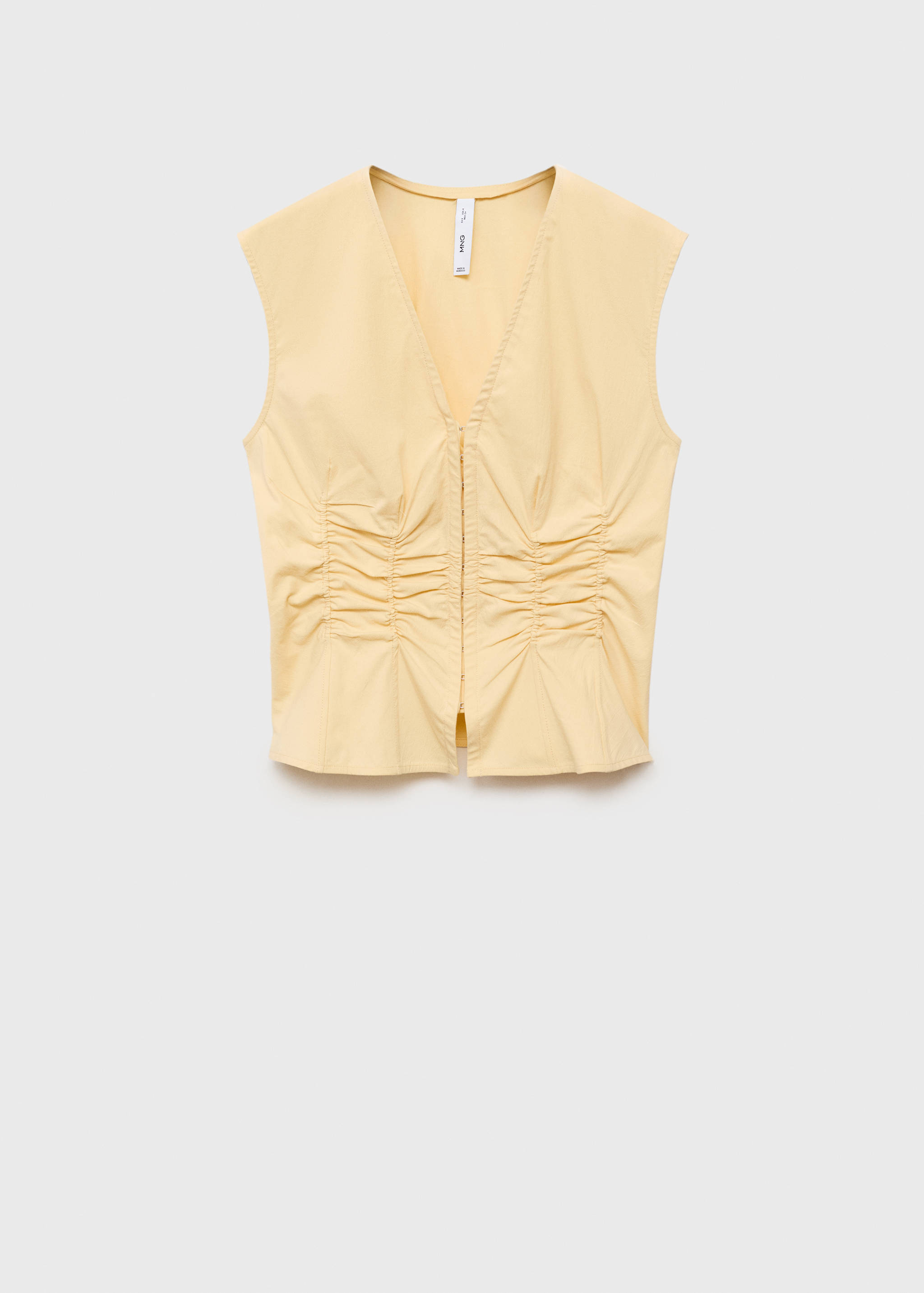 Baumwollbluse mit Raffungen - Artikel ohne Model