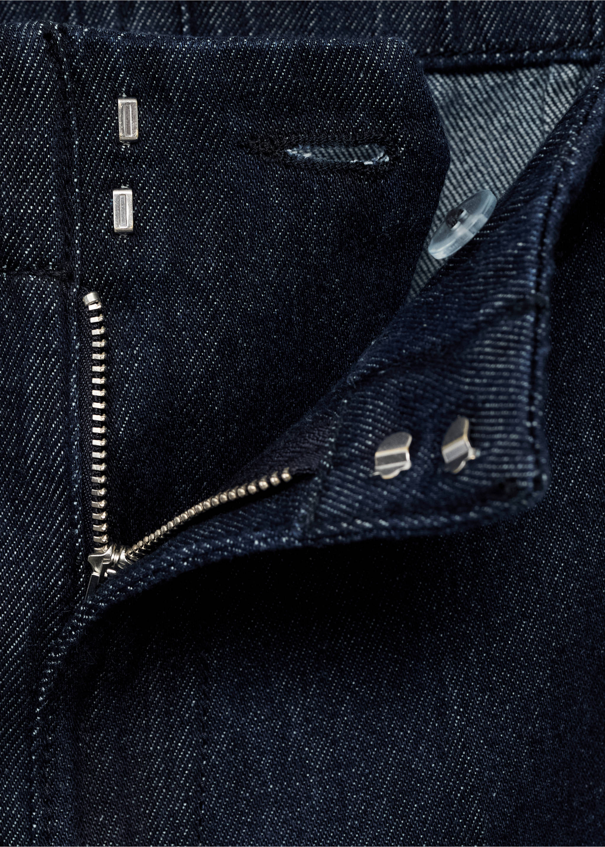 High-waisted wideleg denim broek - Detail van het artikel 0, Open blauw. Ref: 17093327-00.