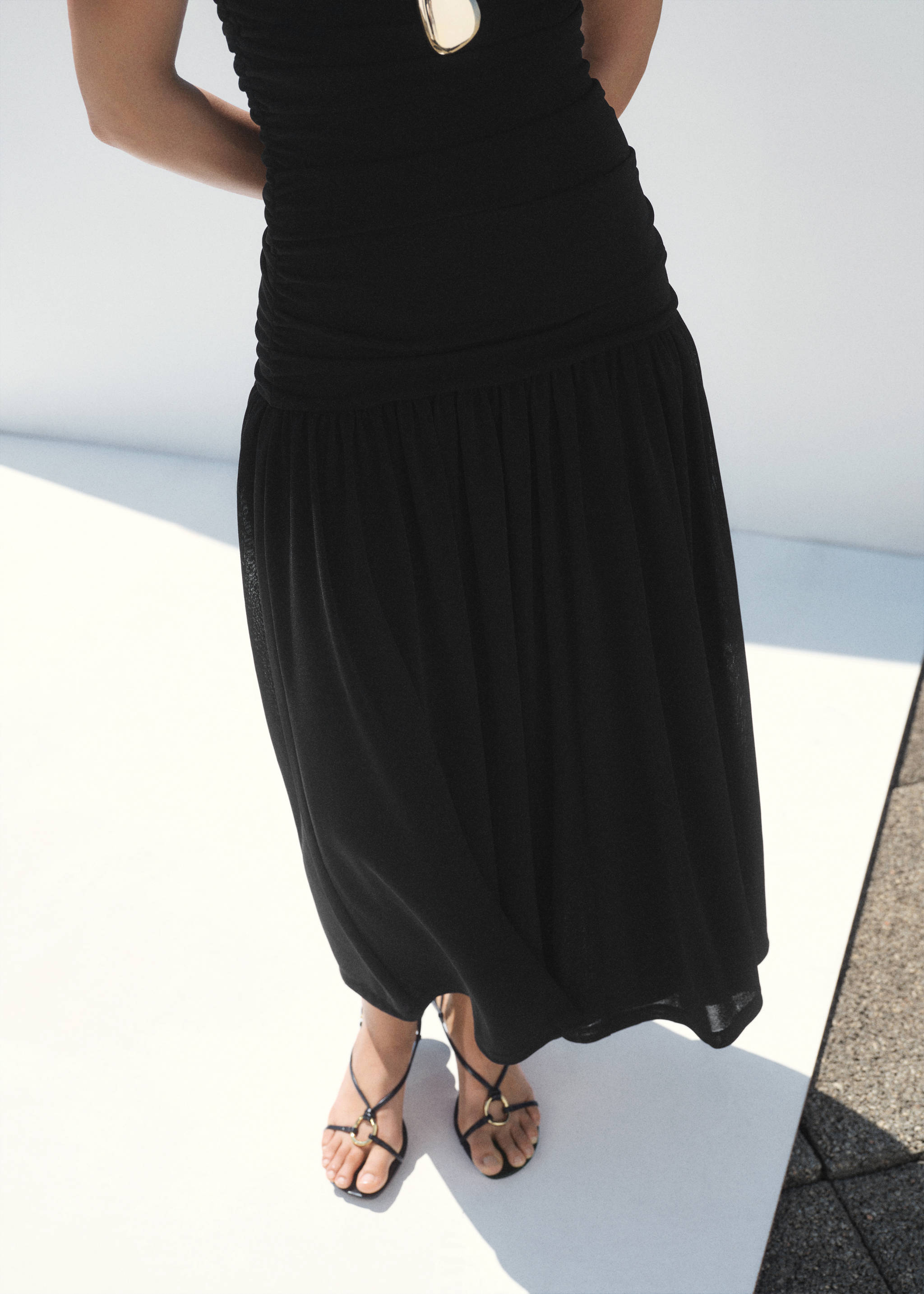 Gathered midi-dress - Details of the article 1