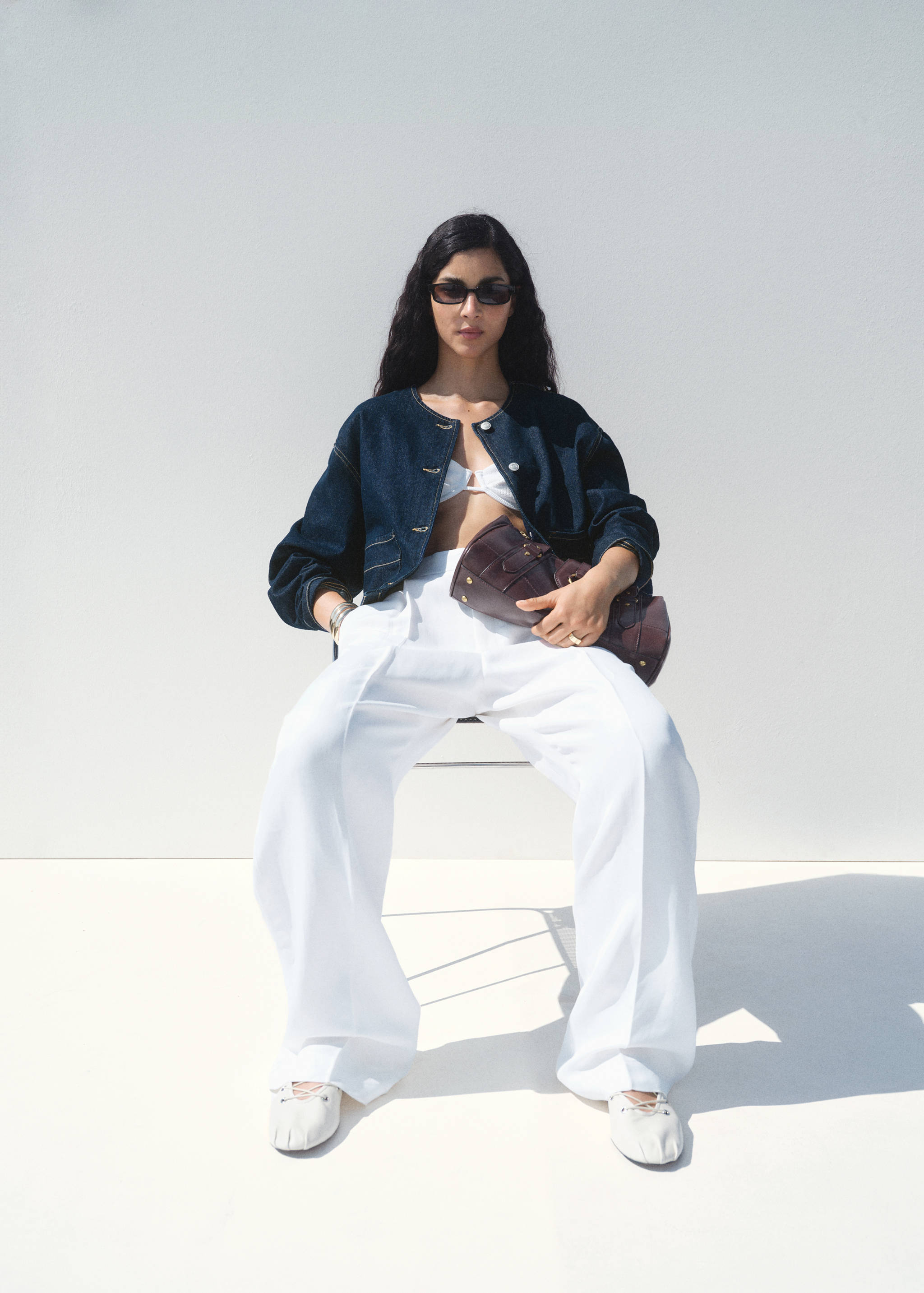 Denim crop jacket - Details of the article 2