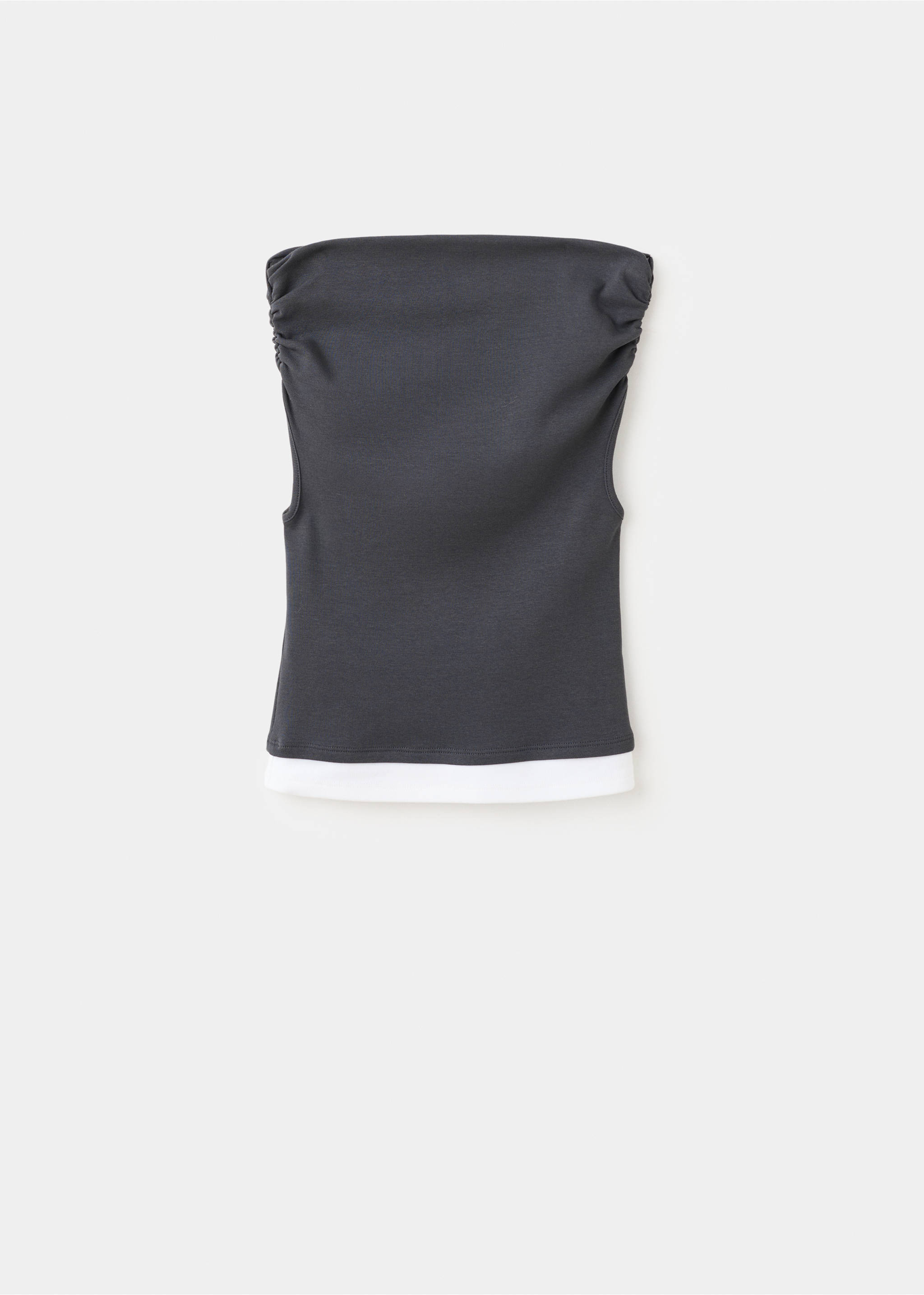 Off-shoulder top - Article without model, Charcoal. Ref: 17093334-00.