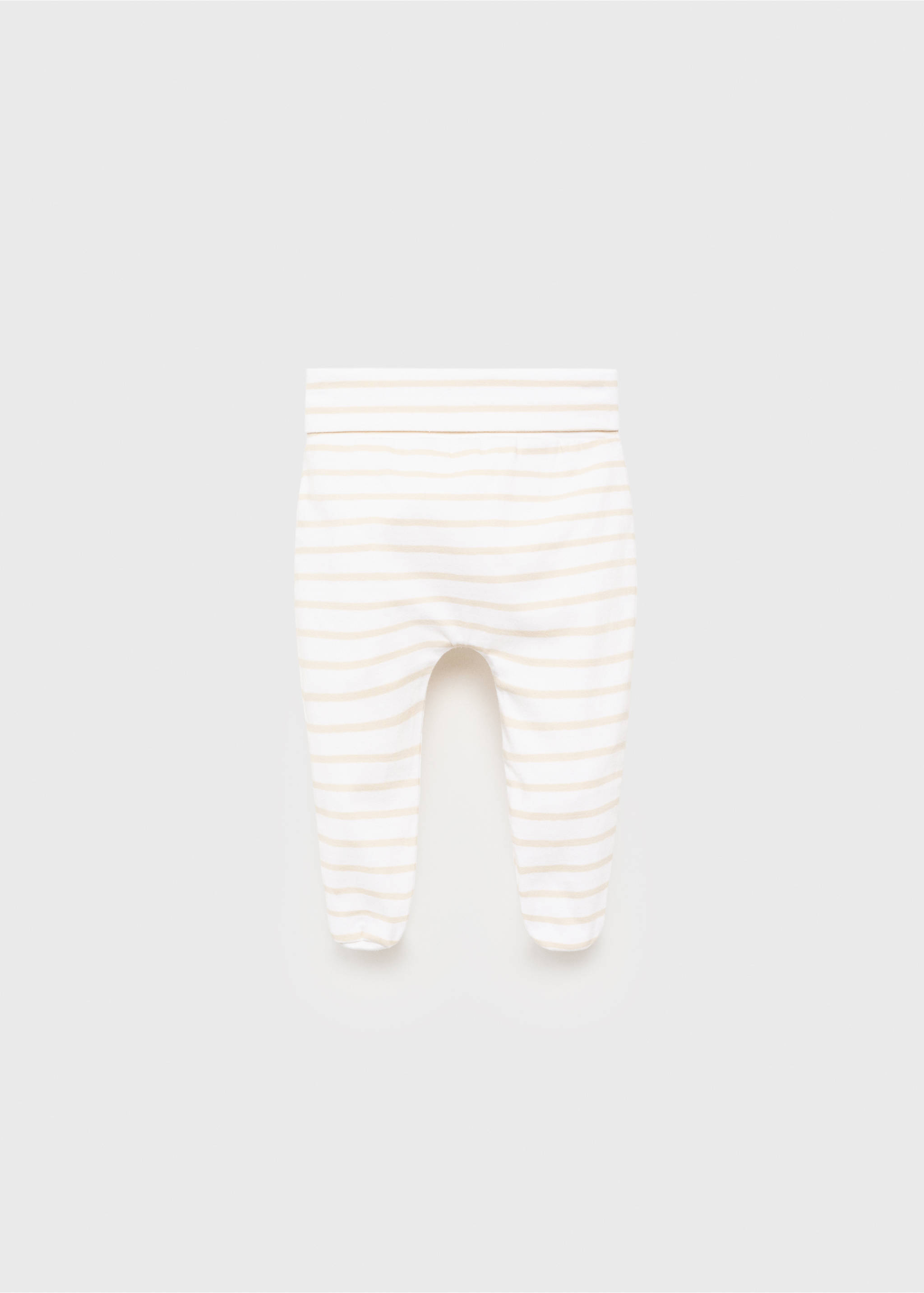 Stripped cotton leggings - Reverse of the article, Sand. Ref: 17093792-00.