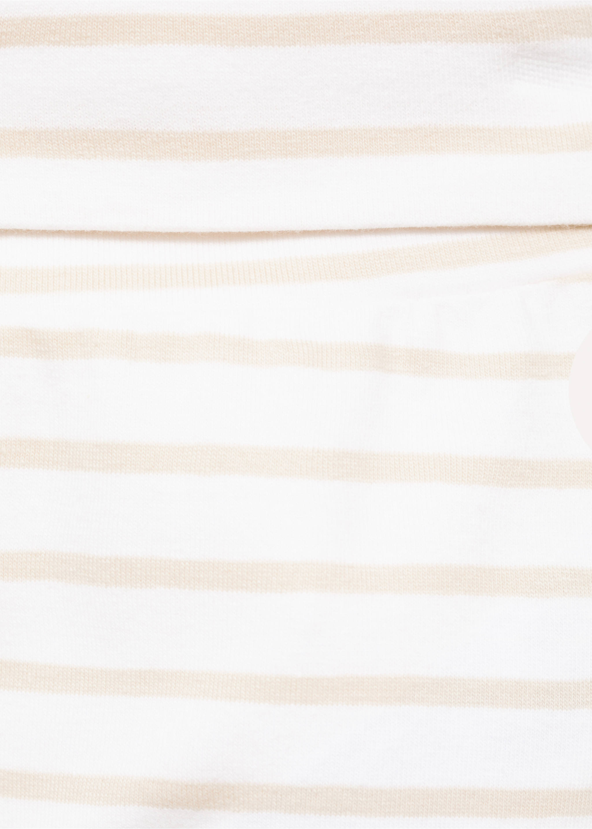 Stripped cotton leggings - Details of the article 8, Sand. Ref: 17093792-00.