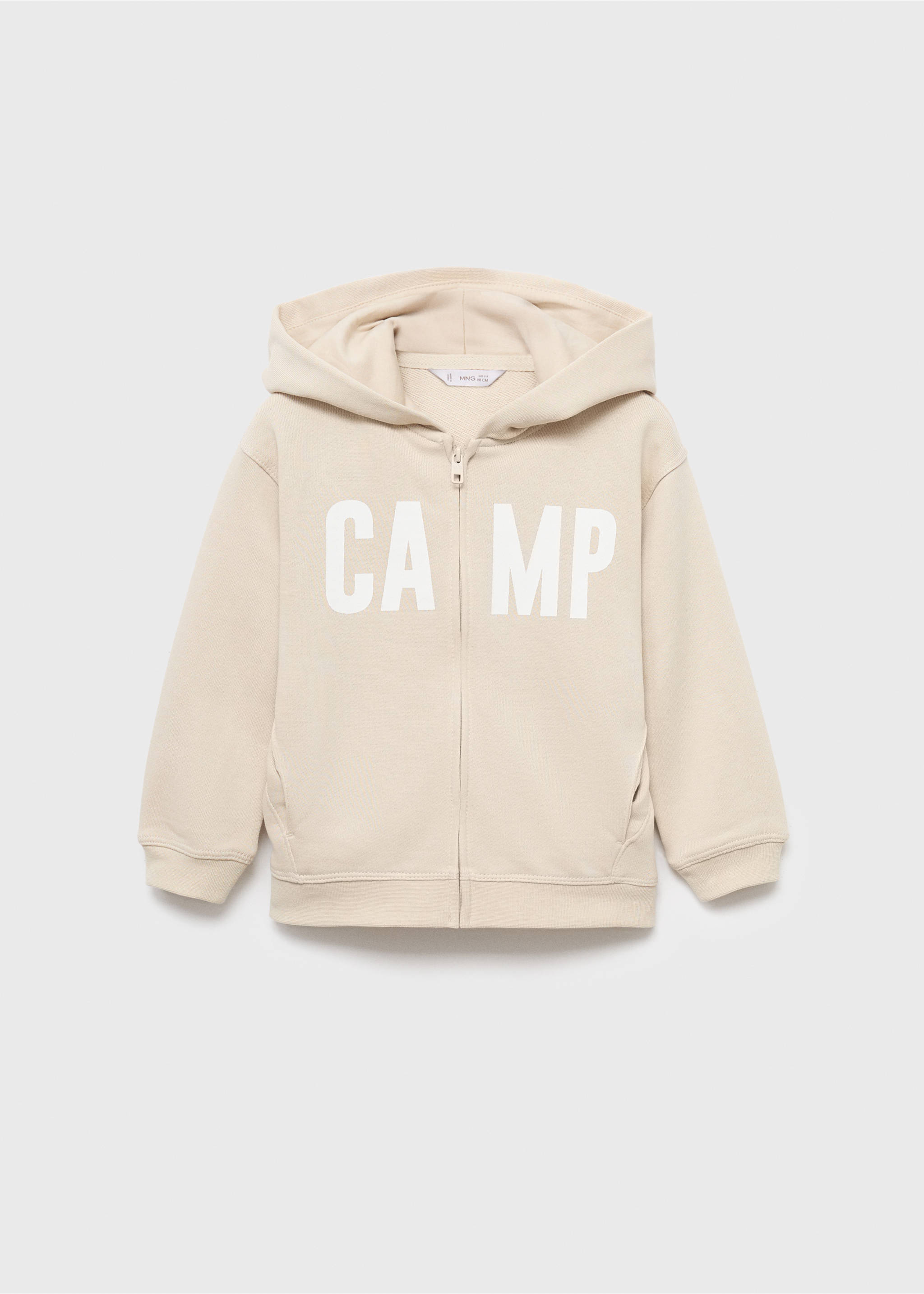 Printed hoodie - Article without model, Sand. Ref: 17093795-00.