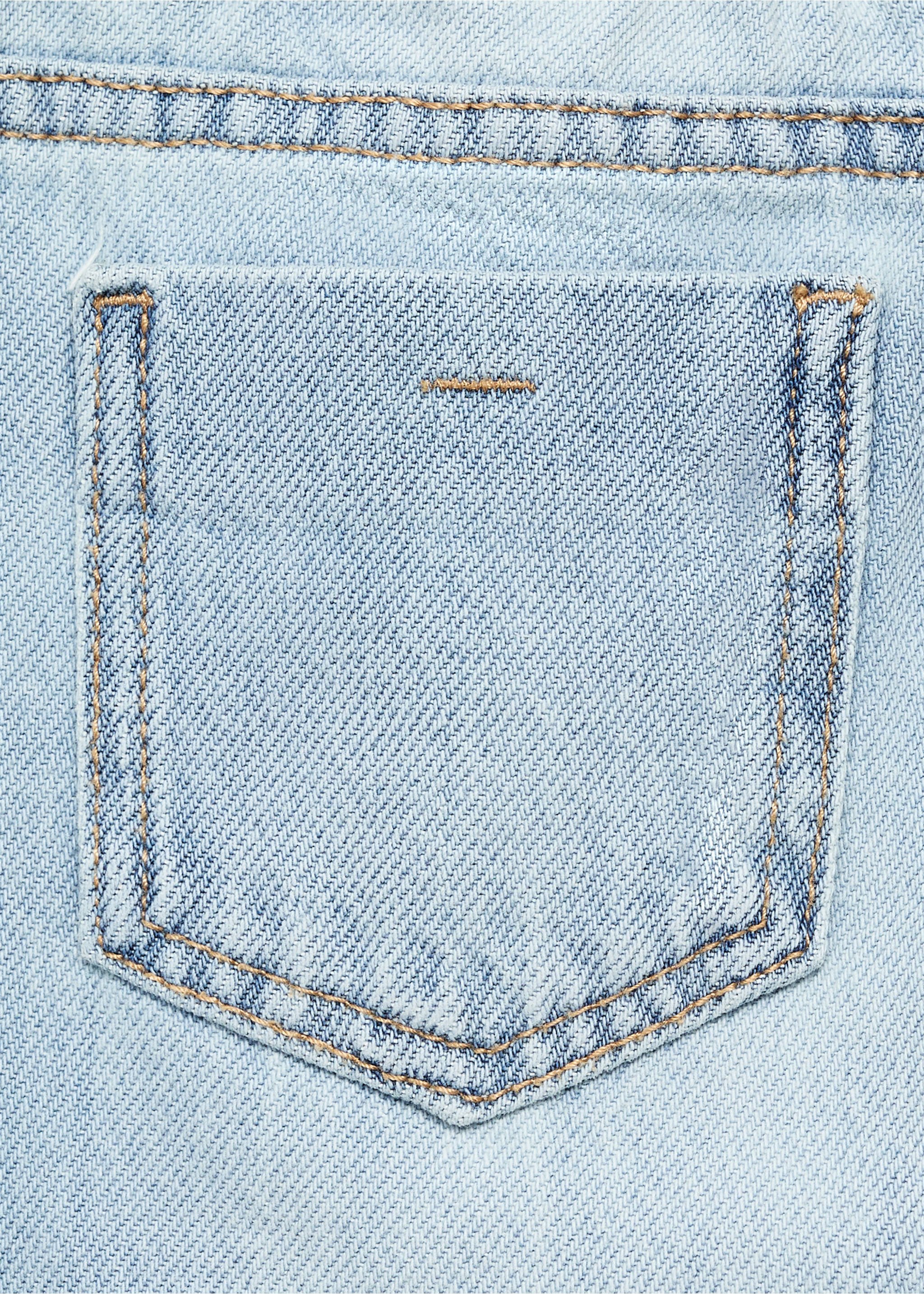 Straight cotton jeans - Details of the article 0, Light Blue. Ref: 17093796-00.