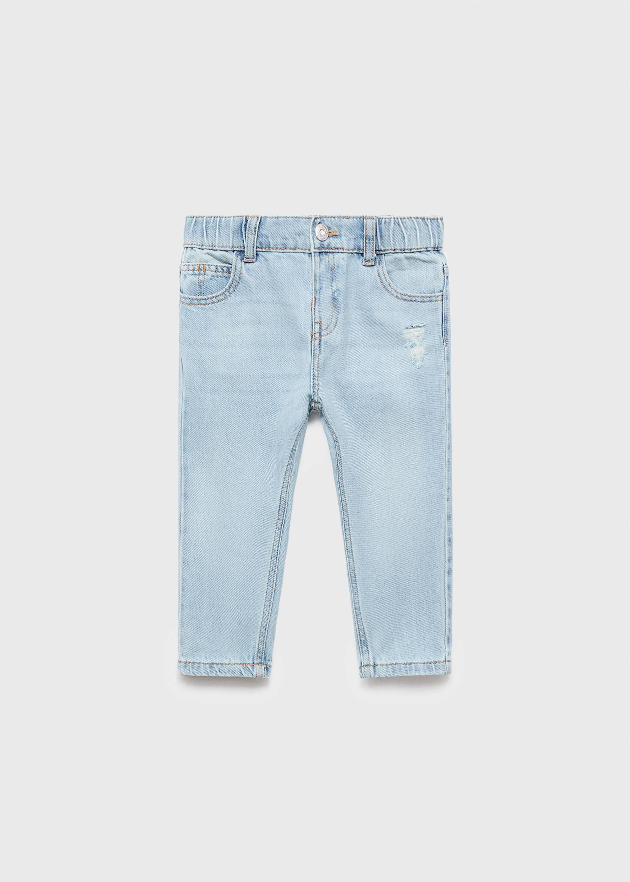 Straight cotton jeans - Article without model, Light Blue. Ref: 17093796-00.