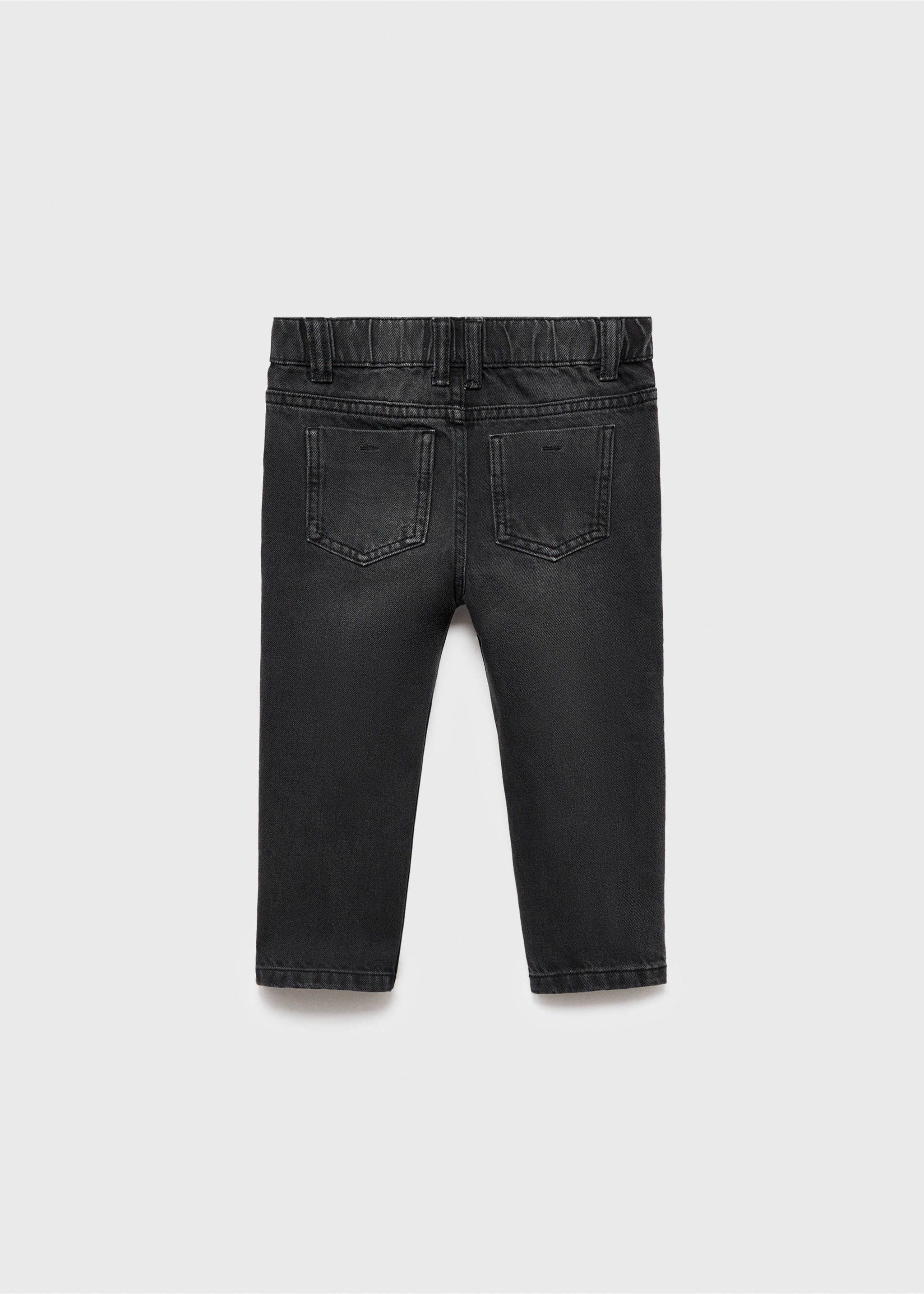 Jean droit coton - Verso de l’article, Black denim. Ref: 17093796-00.