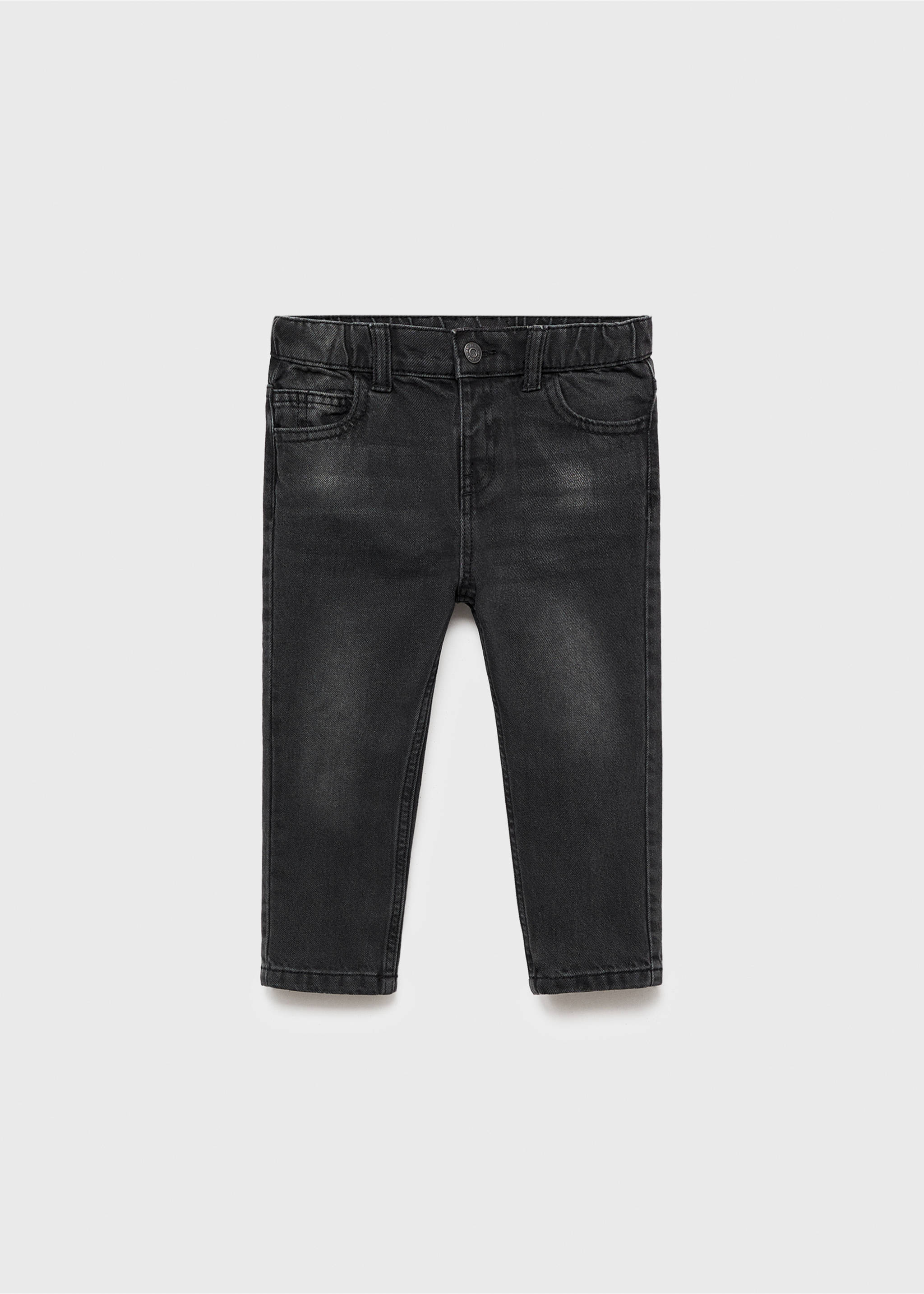 Jean droit coton - Article sans modèle, Black denim. Ref: 17093796-00.