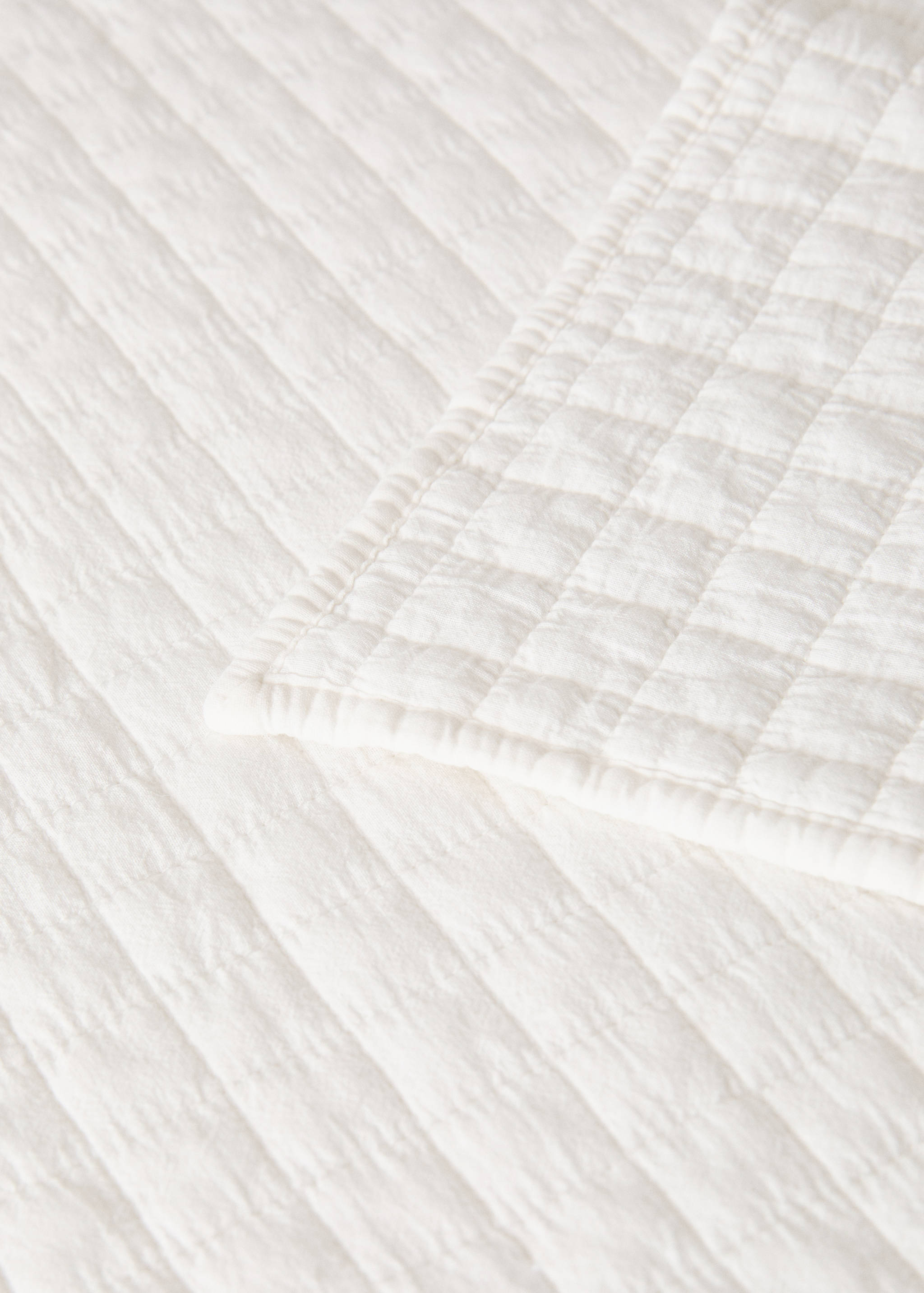 Karierte Baumwoll-Steppdecke, stückgefärbt, 180/200 Bett - Detail des Artikels 1