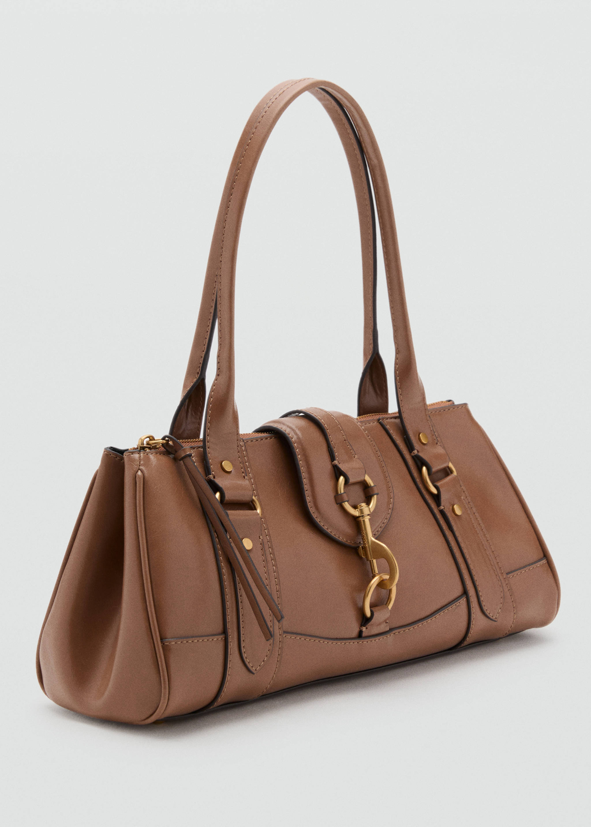 Medium shoulder bag with snap hook - Medium plane