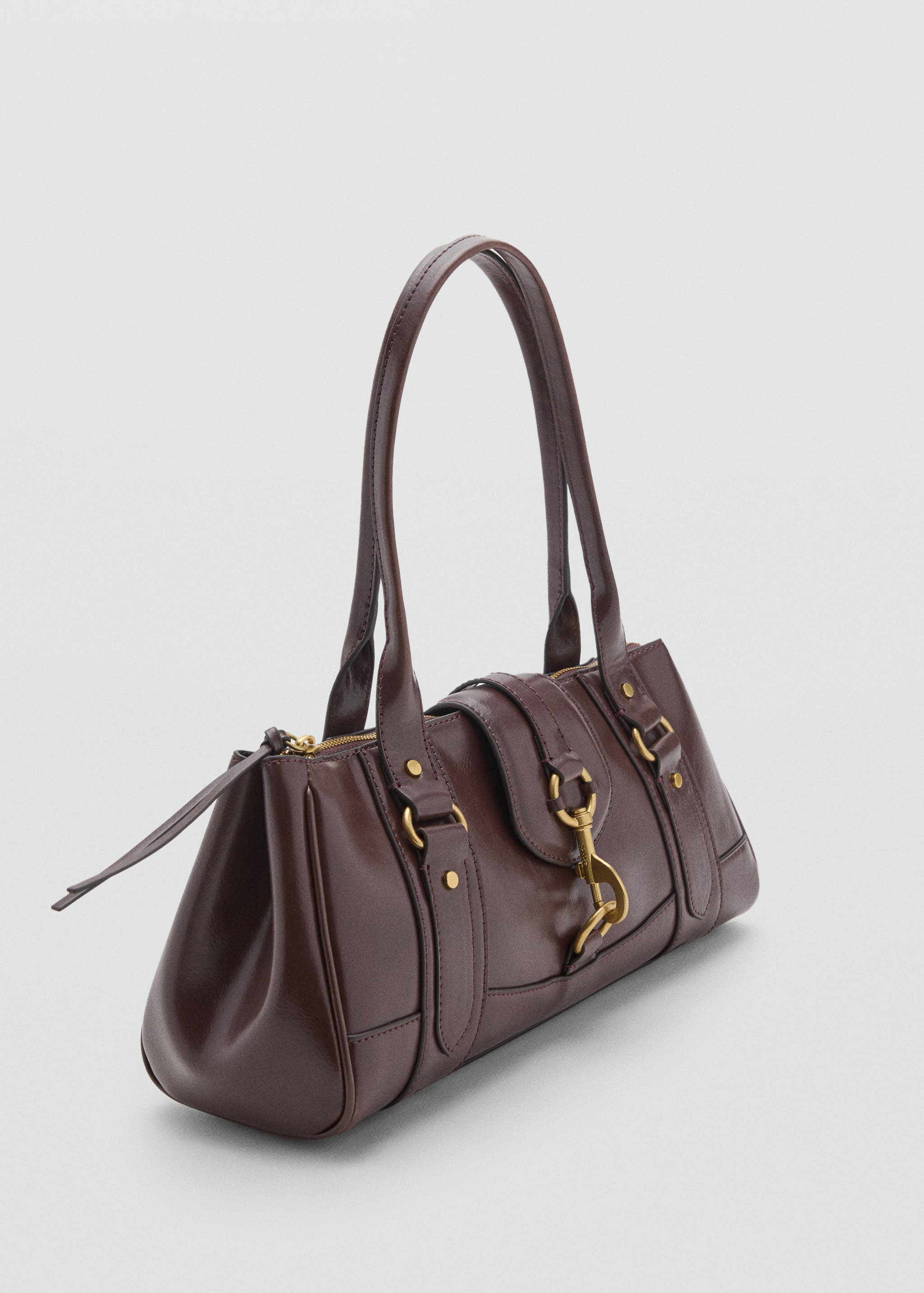 Medium shoulder bag with snap hook - Medium plane