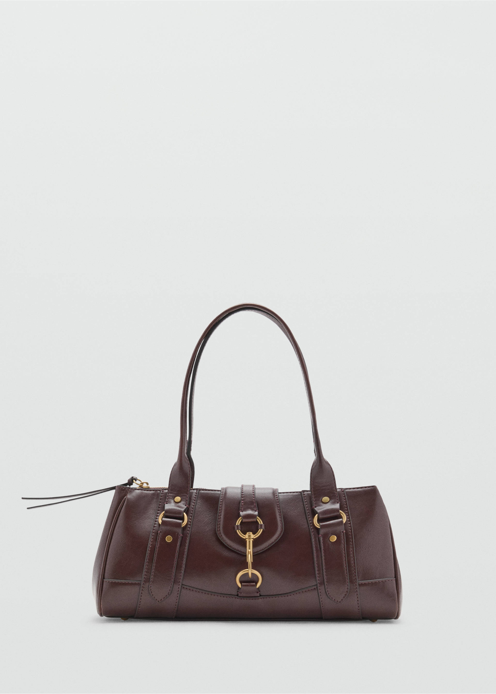 Medium shoulder bag with snap hook - Article without model, Chocolate. Ref: 17093811-00.