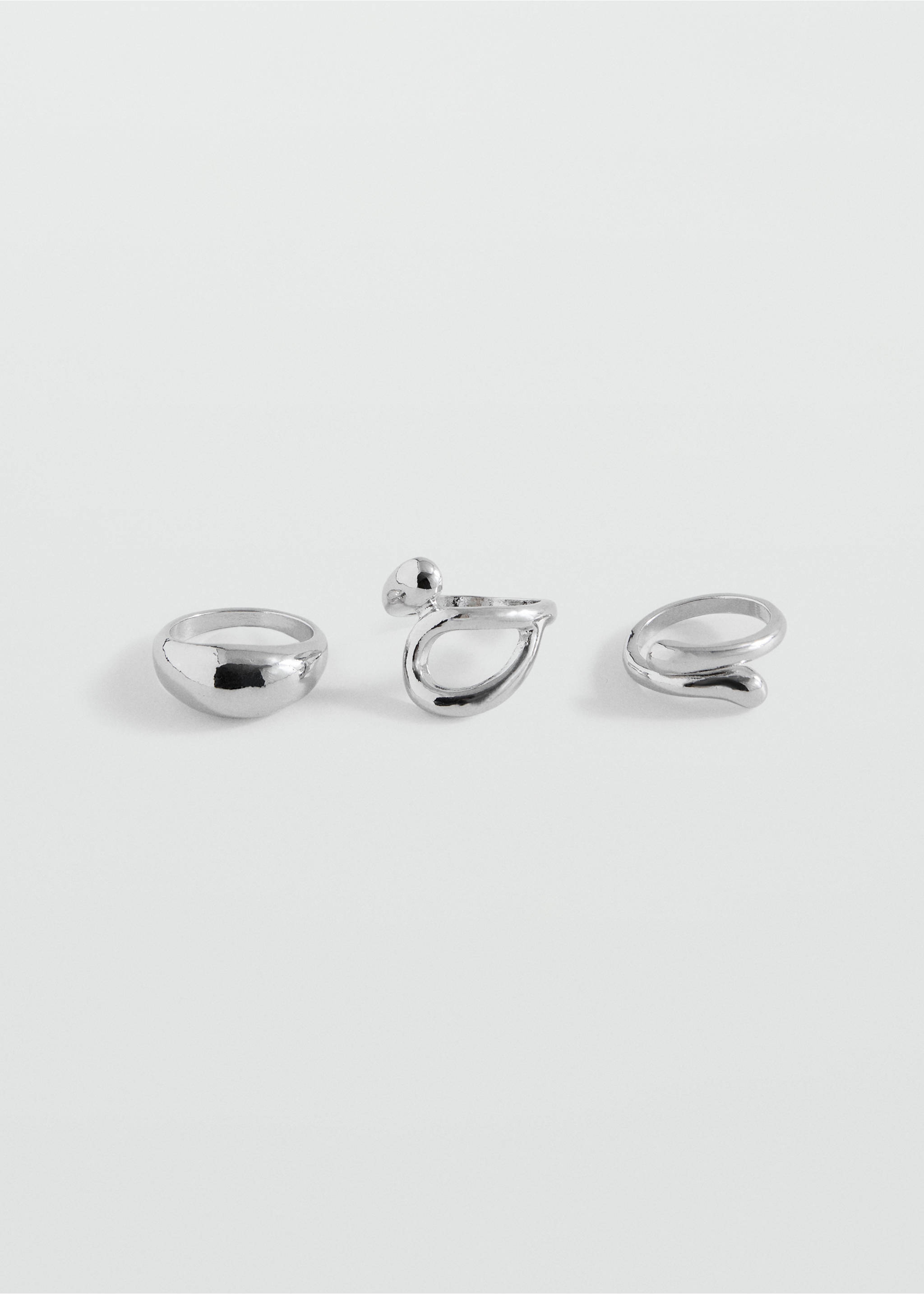 Pack of 3 combined rings - Article without model, Silver. Ref: 17093815-00.