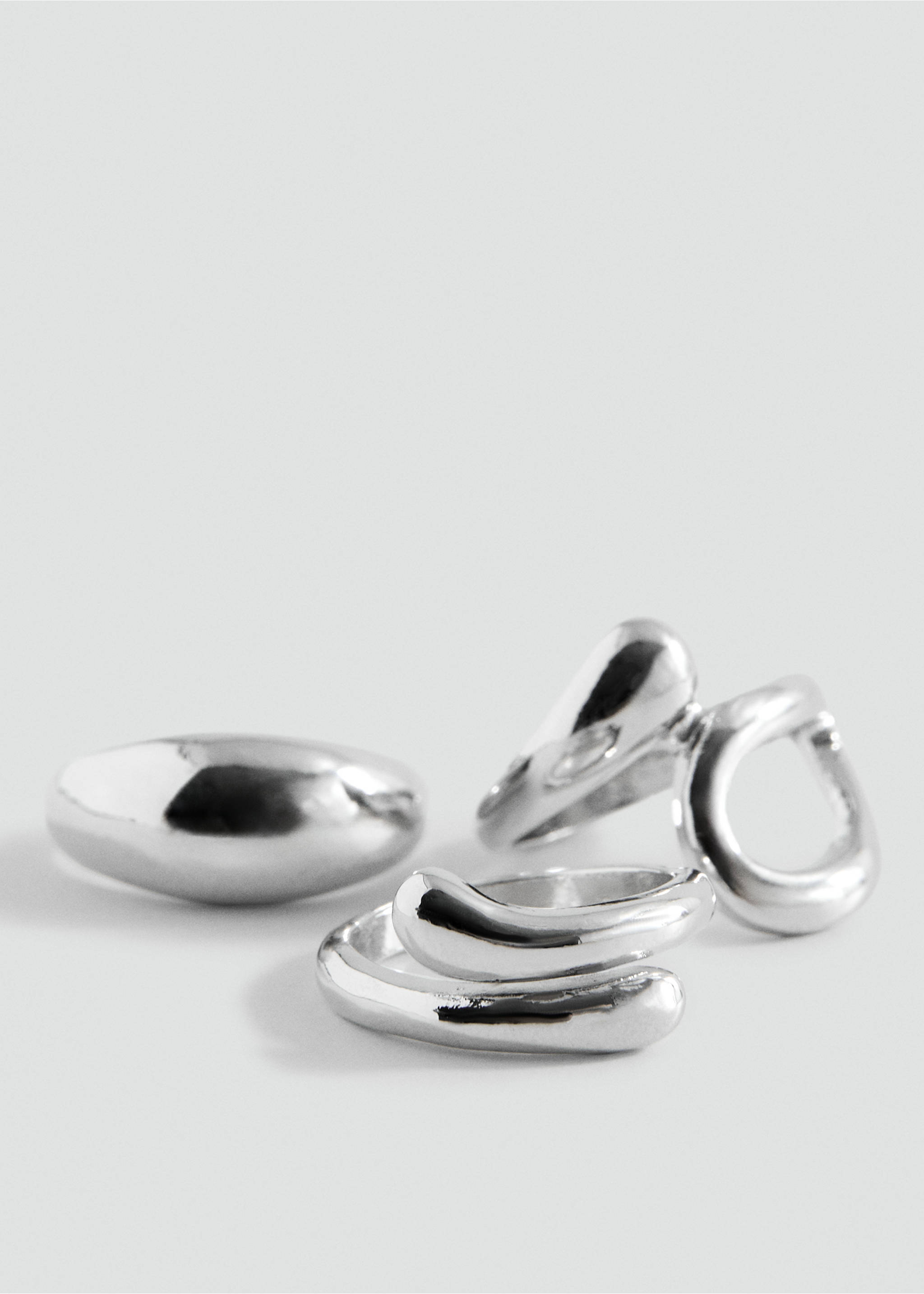 Pack of 3 combined rings - Medium plane, Silver. Ref: 17093815-00.
