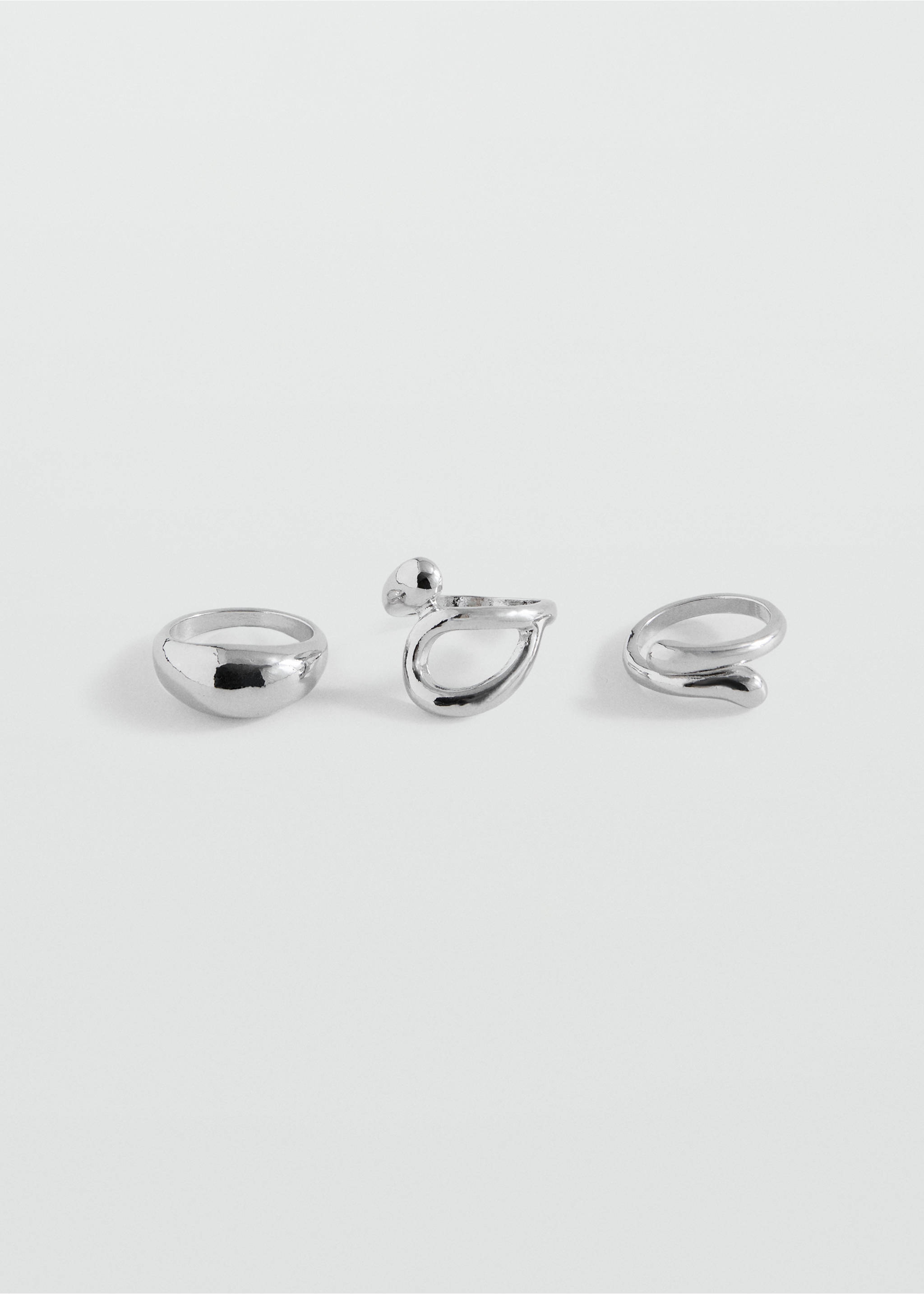 3er-Pack kombinierte Ringe - Artikel ohne Model, Silber. Ref: 17093815-00.