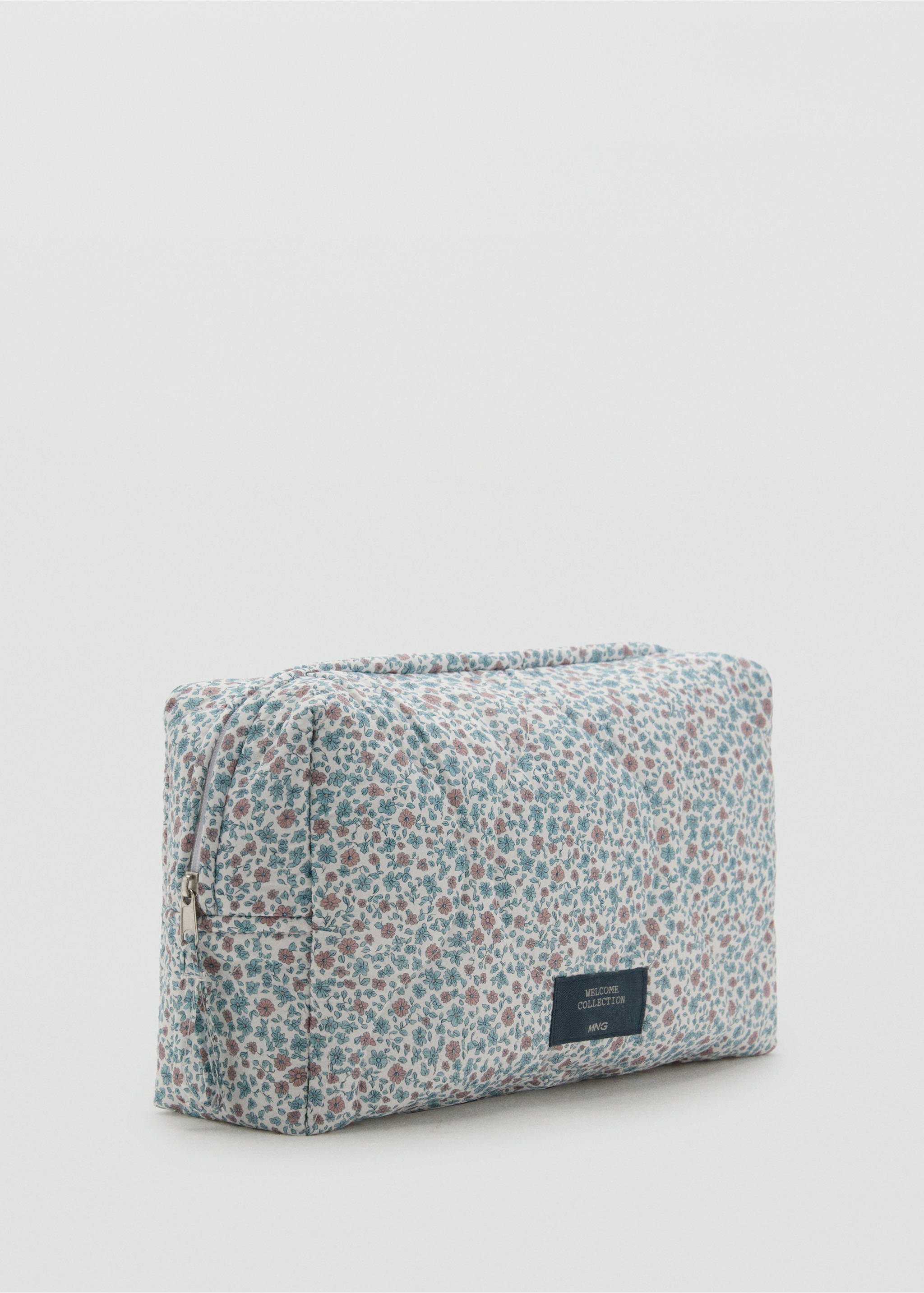 Floral-print cosmetic bag - Medium plane, Green. Ref: 17093816-00.
