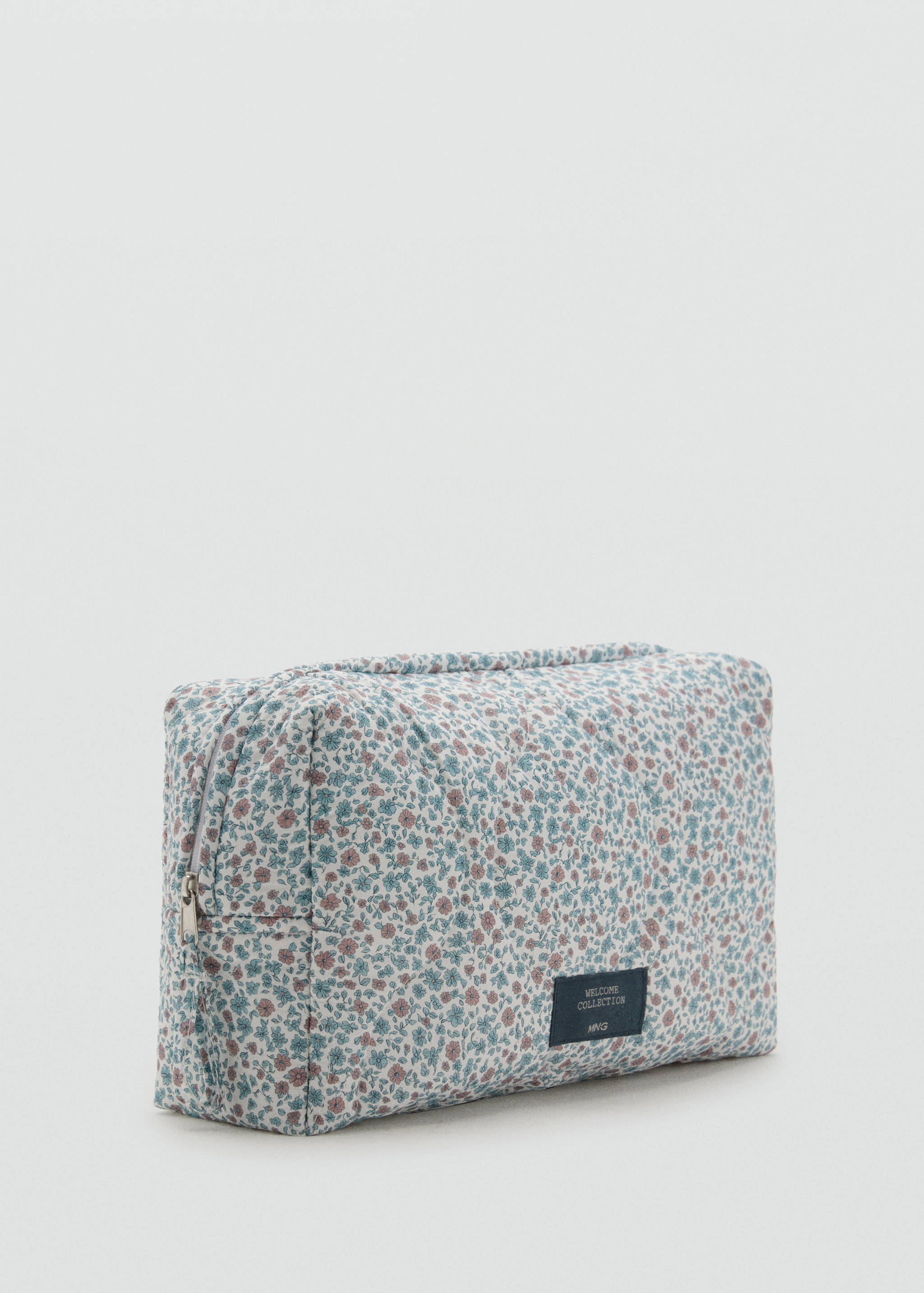 Floral-print cosmetic bag - Medium plane