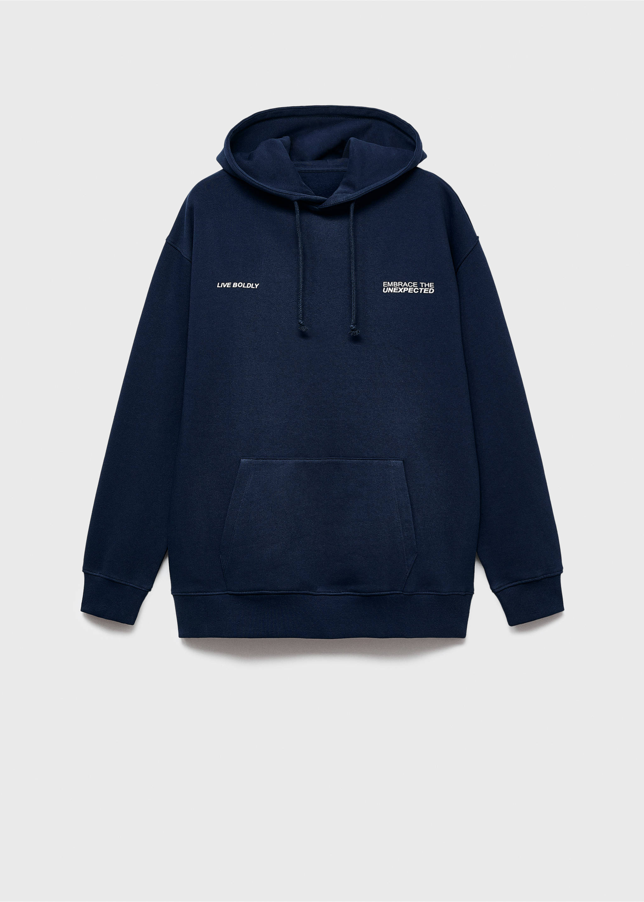 Printed hoodie - Article without model, Navy. Ref: 17093823-00.
