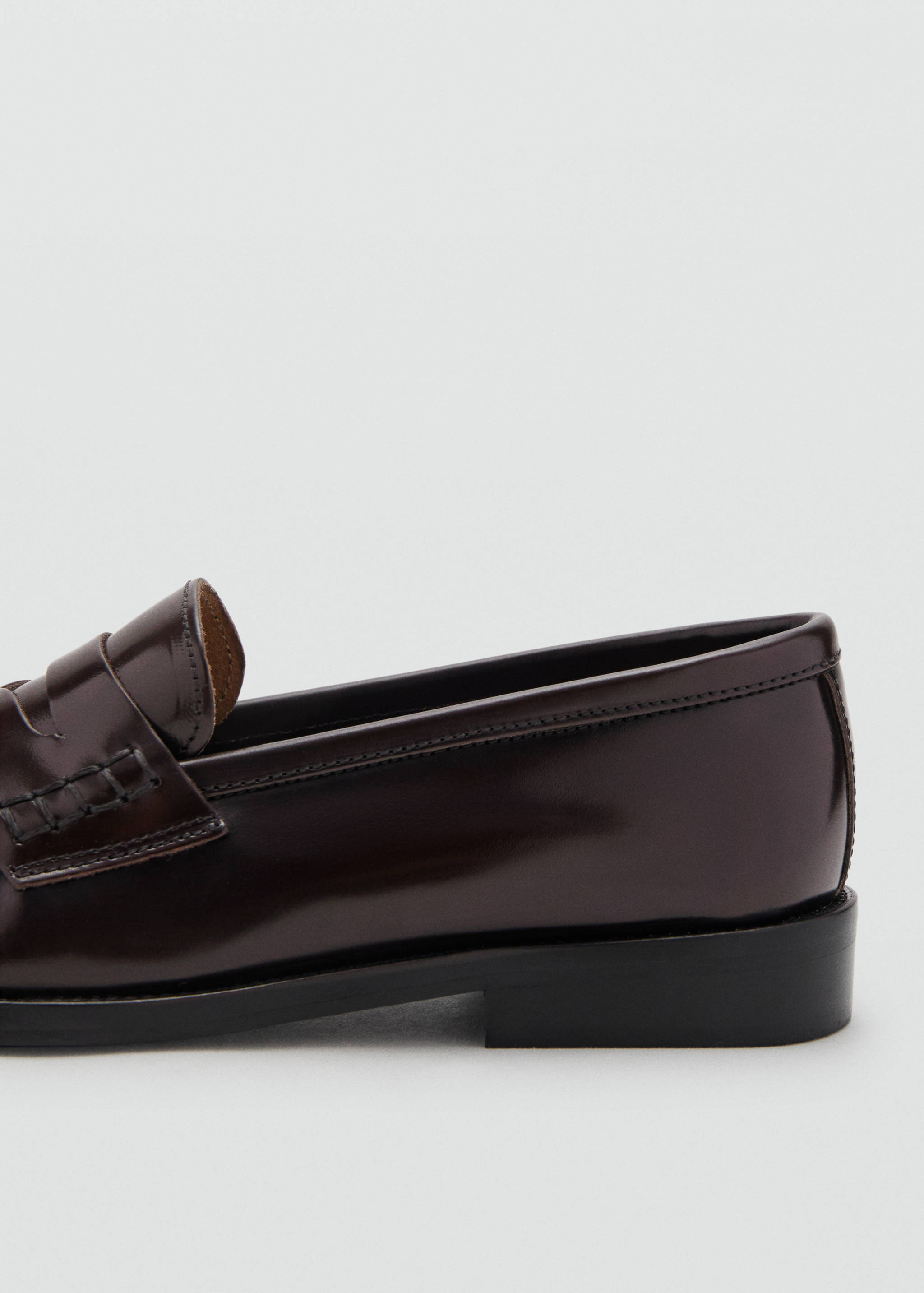 Gathered leather loafers - Details of the article 1