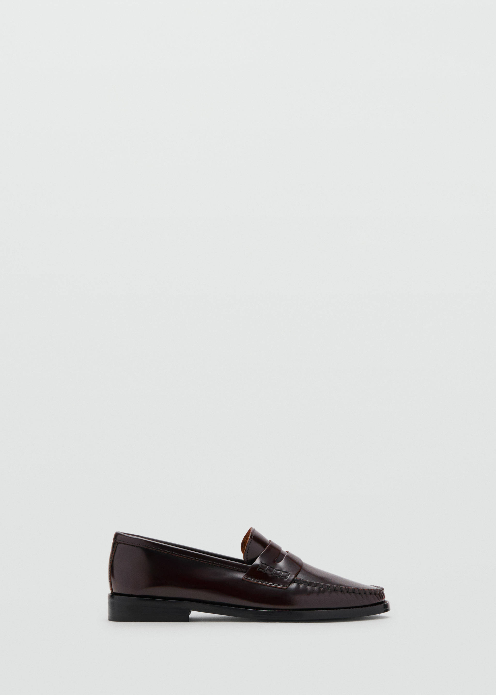 Gathered leather loafers - Article without model