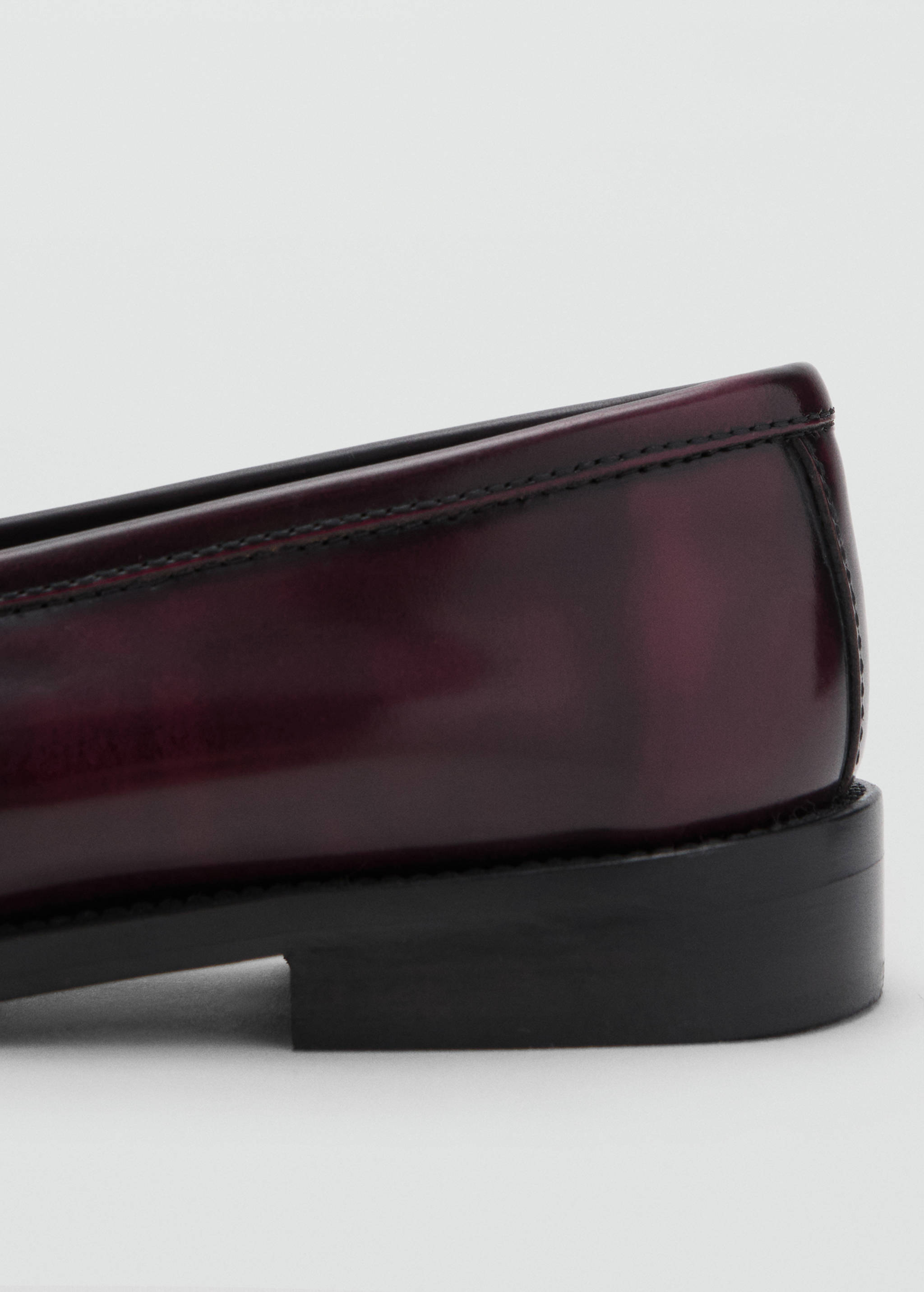 Gathered leather loafers - Details of the article 1