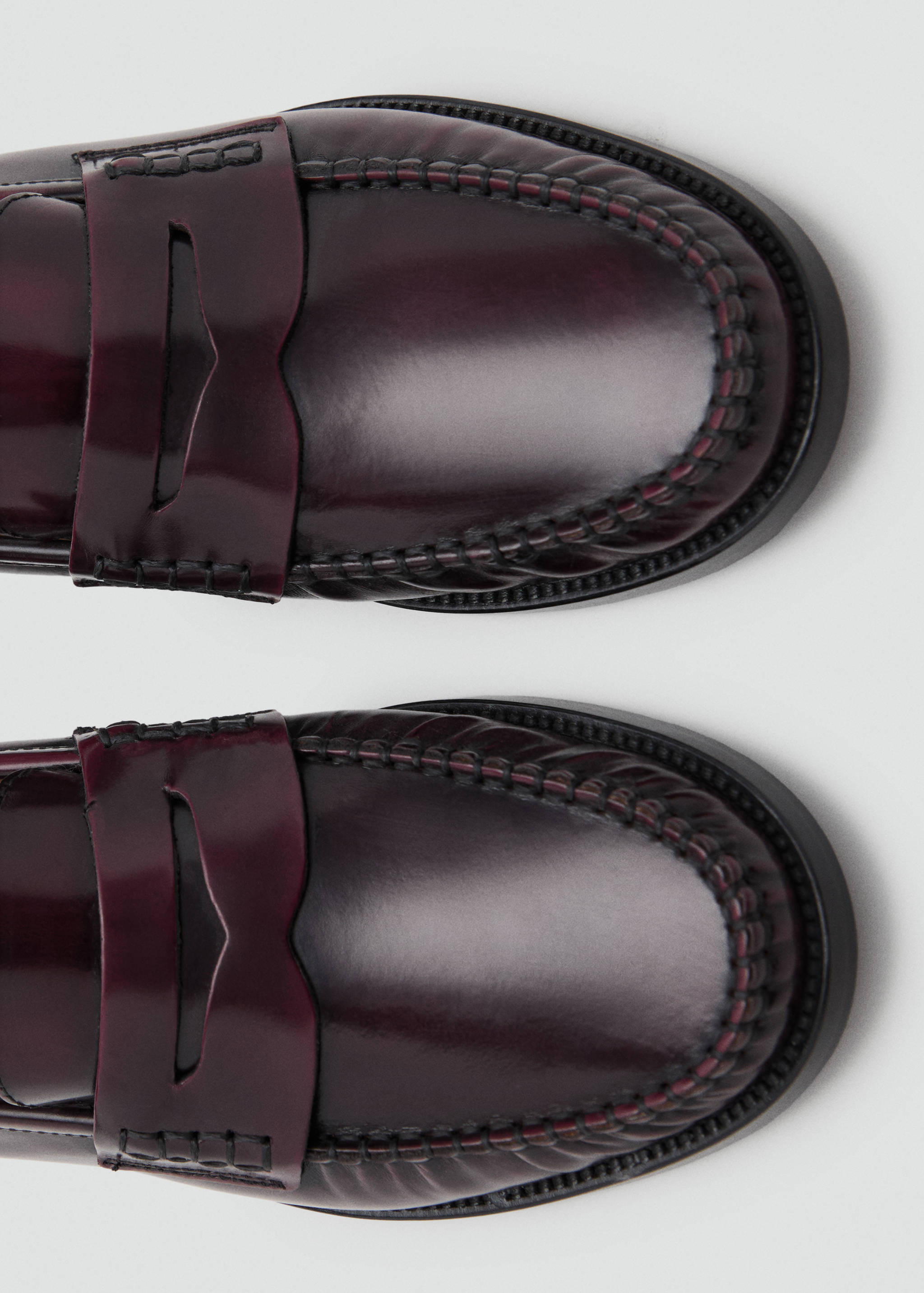 Gathered leather loafers - Details of the article 3