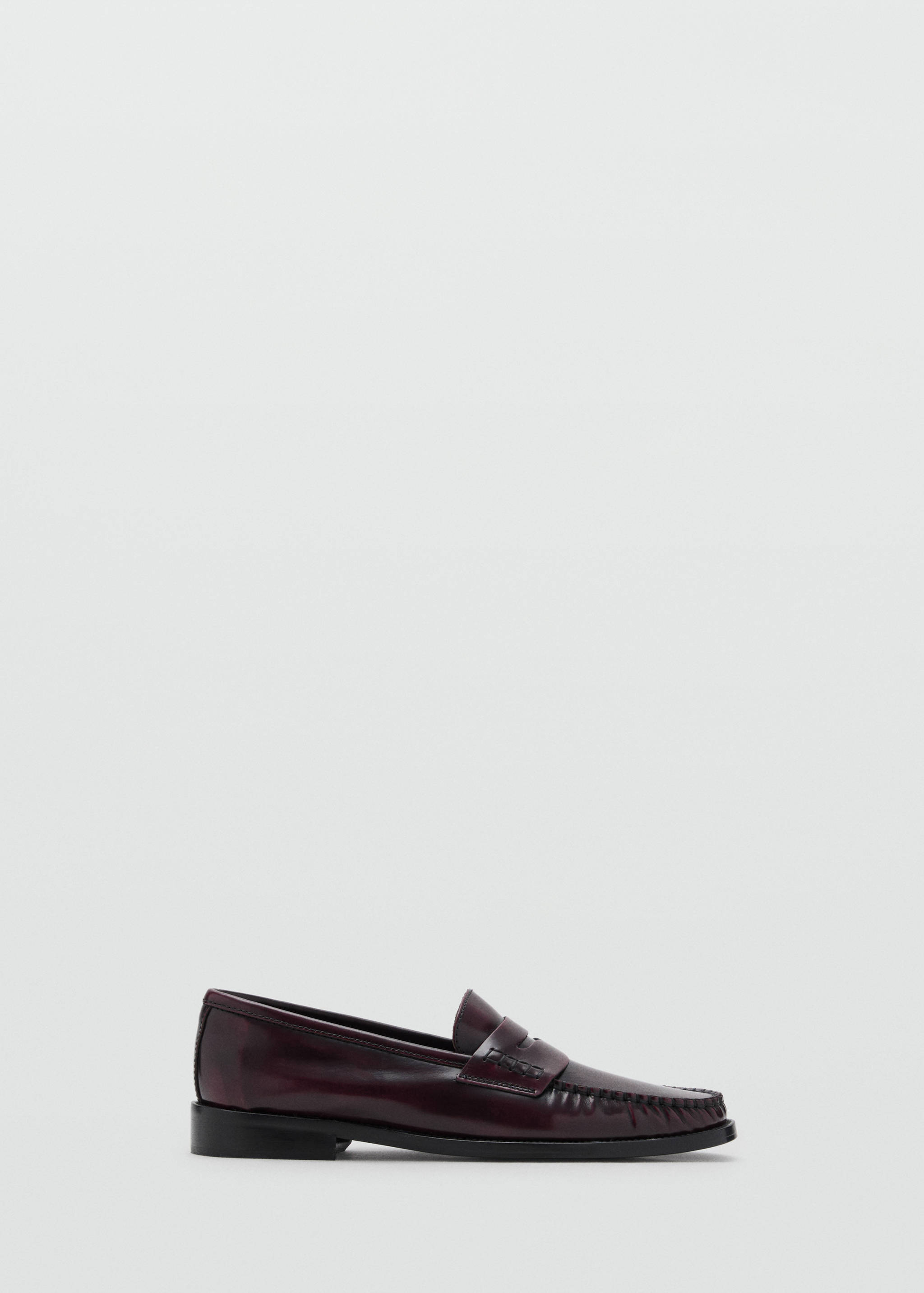 Gathered leather loafers - Article without model