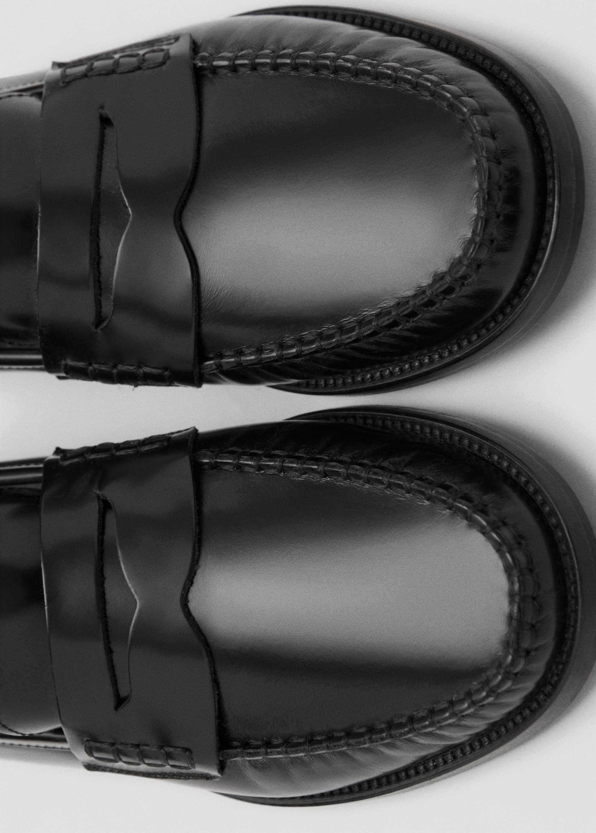 Gathered leather loafers - Details of the article 3