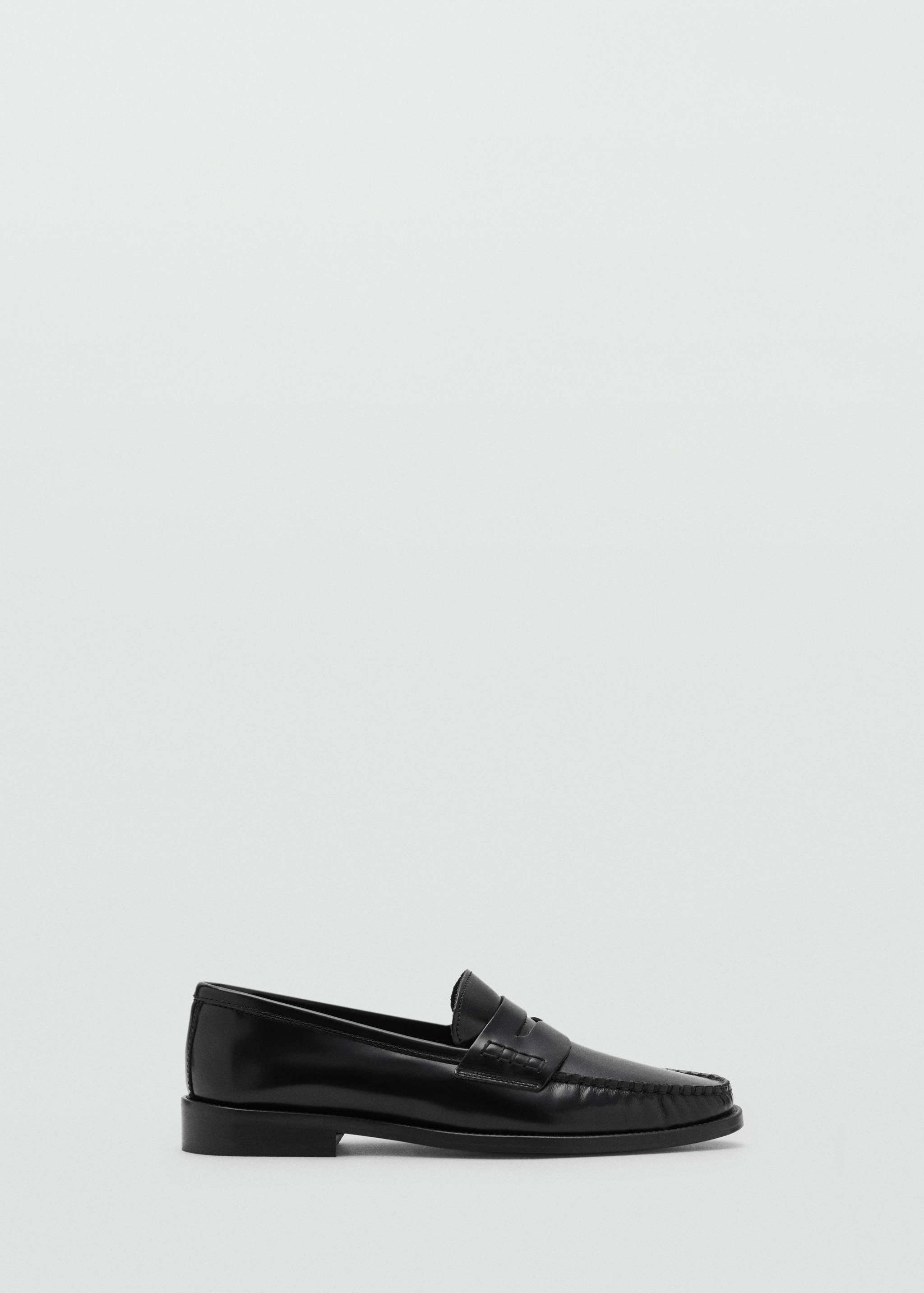 Gathered leather loafers - Article without model