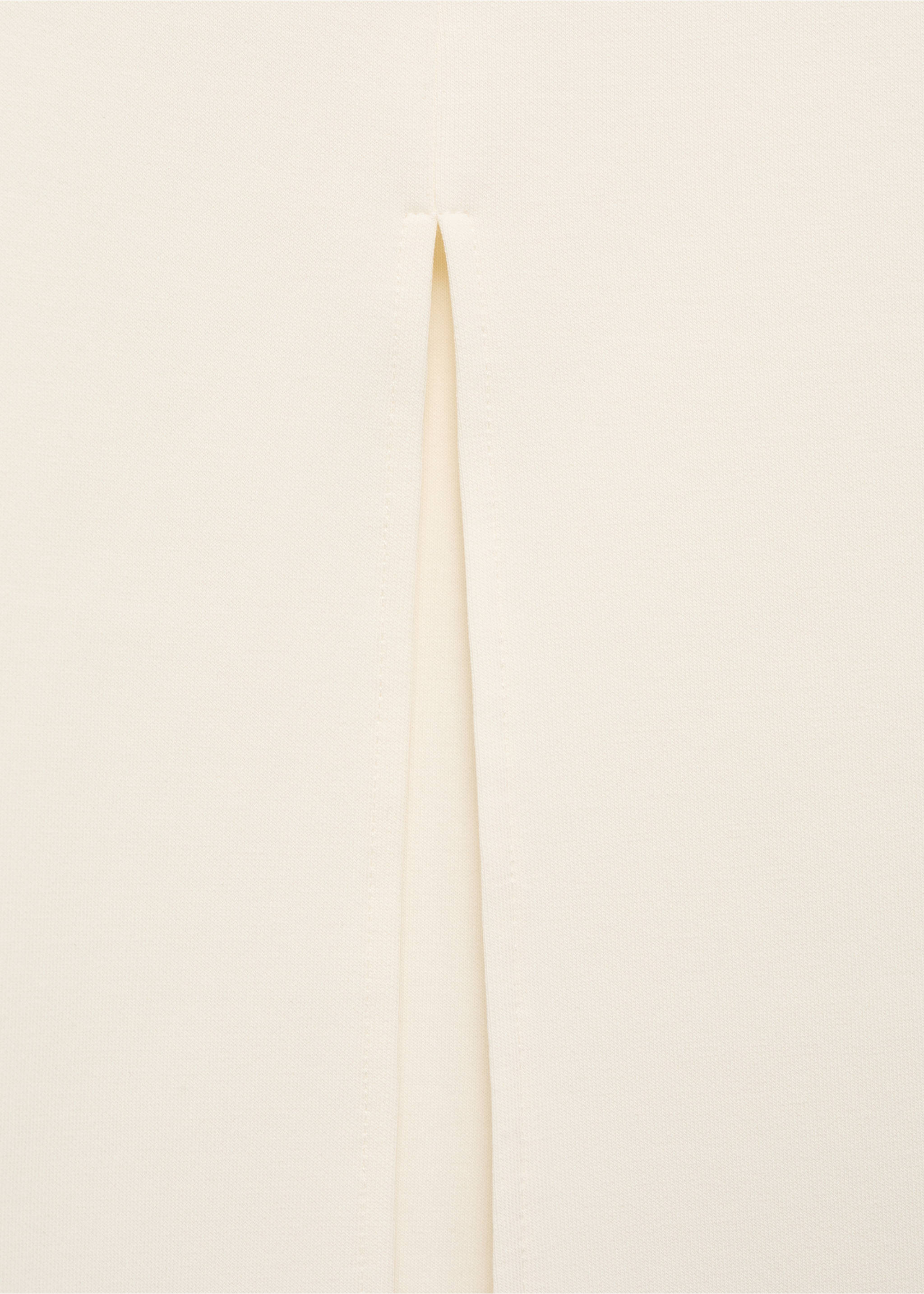 Cotton skirt with opening - Details of the article 8, Ecru. Ref: 17094074-00.