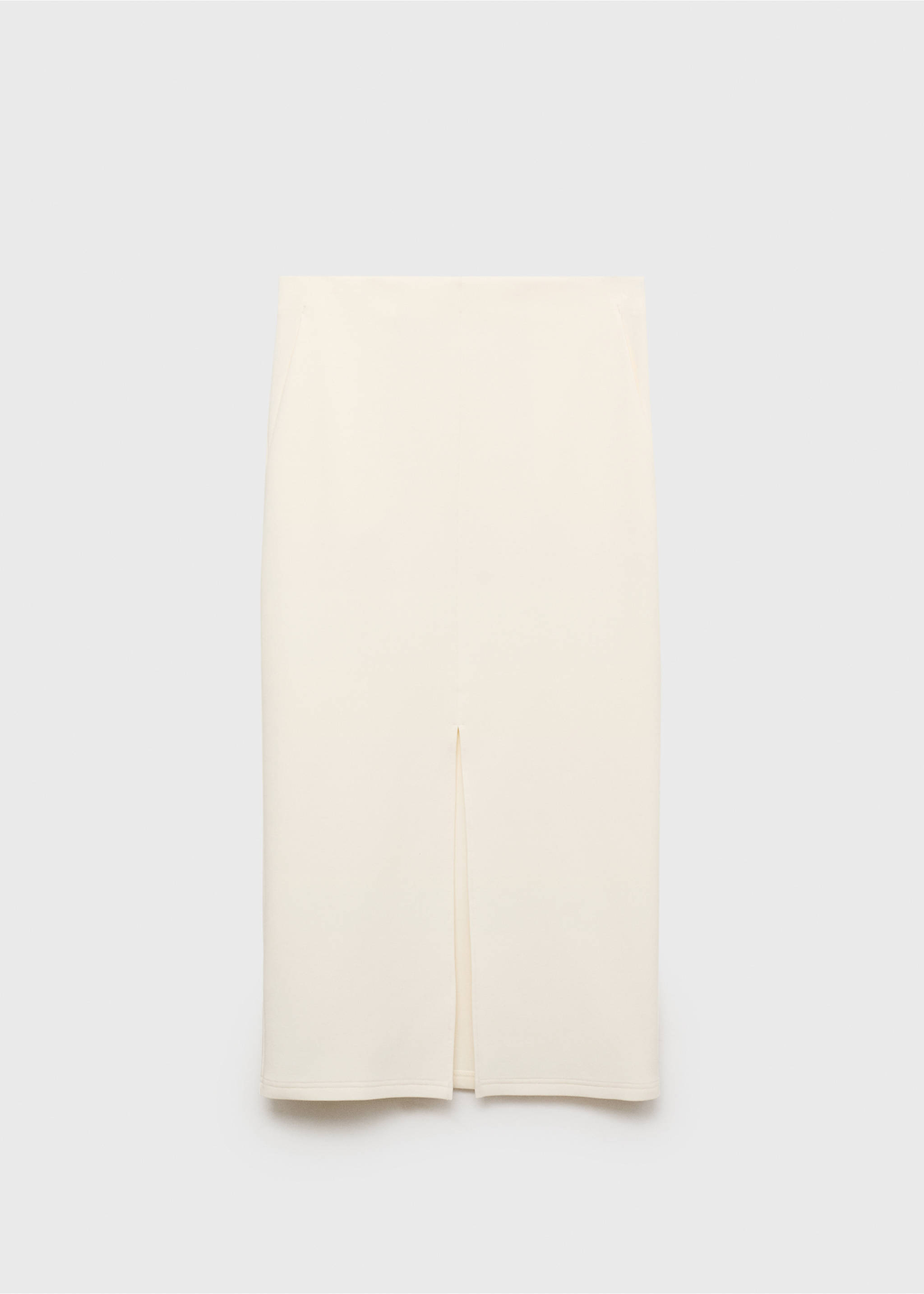 Cotton skirt with opening - Article without model, Ecru. Ref: 17094074-00.