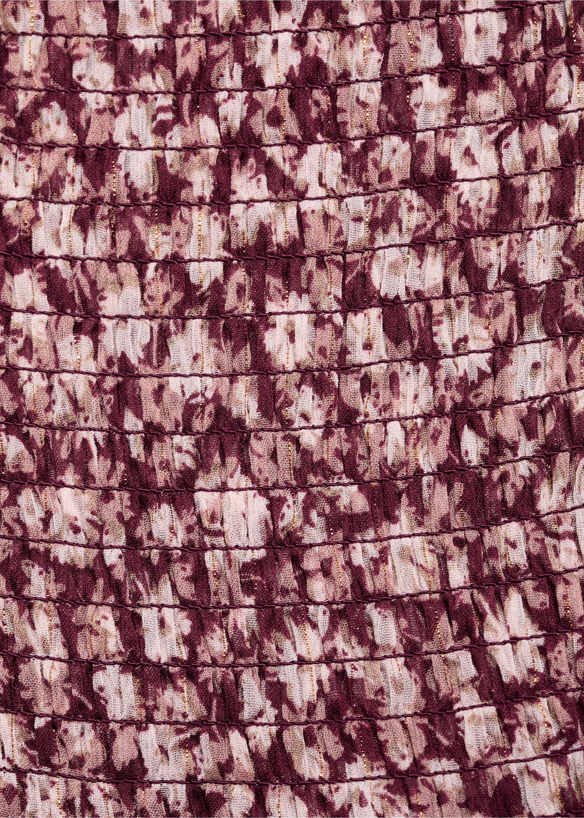 Printed ruffle skirt - Details of the article 0, Maroon. Ref: 17094077-00.