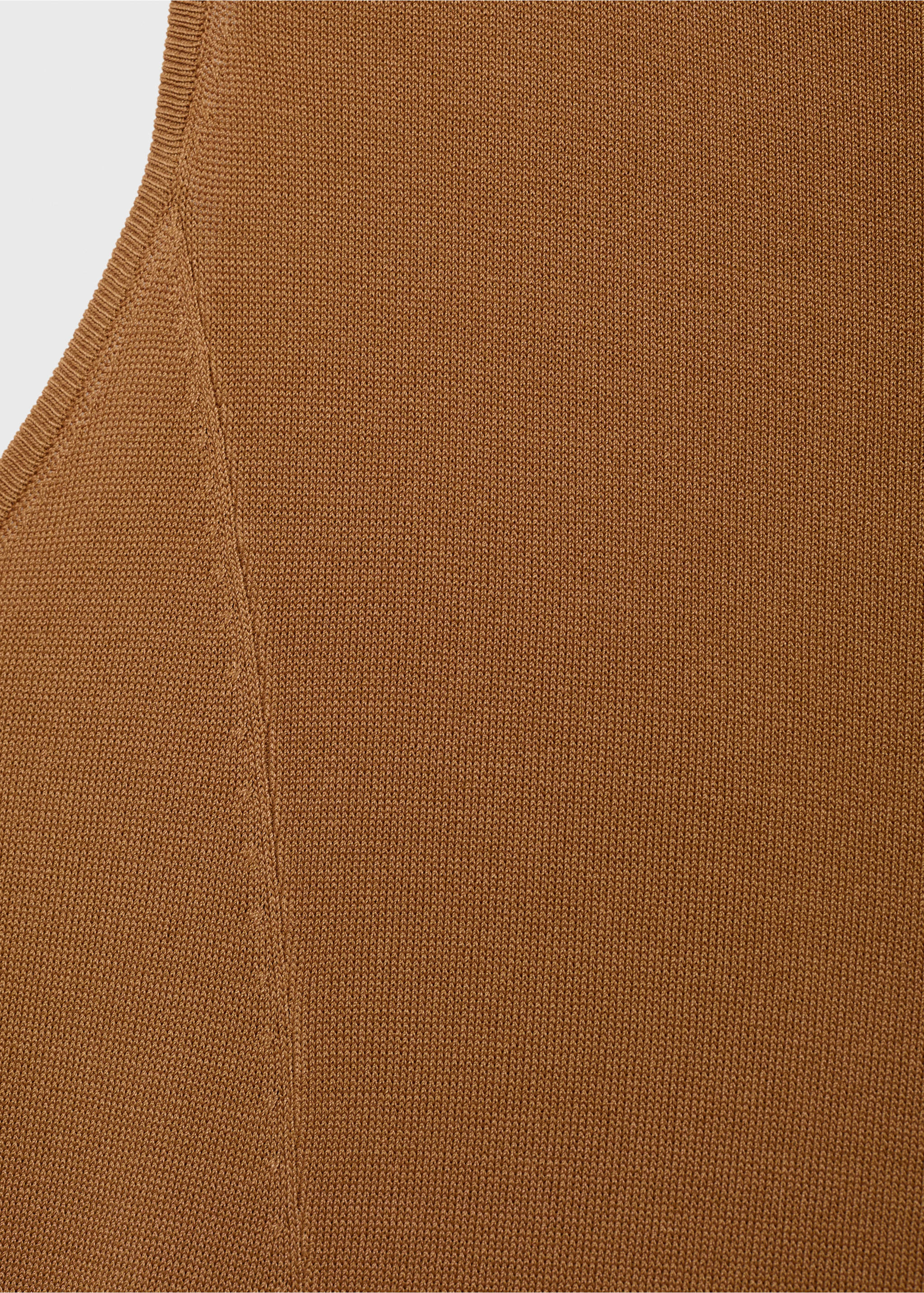 Knit long dress - Details of the article 8, Tobacco Brown. Ref: 17094082-00.