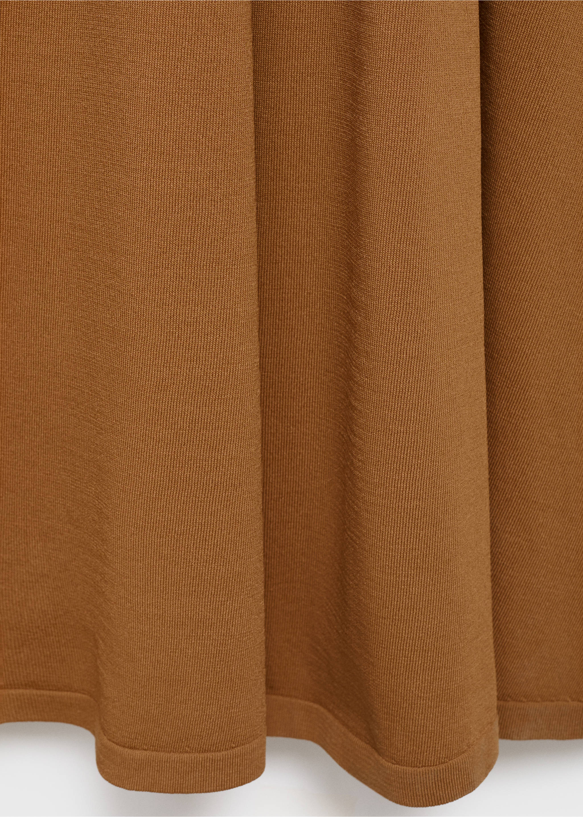 Knit long dress - Details of the article 0, Tobacco Brown. Ref: 17094082-00.