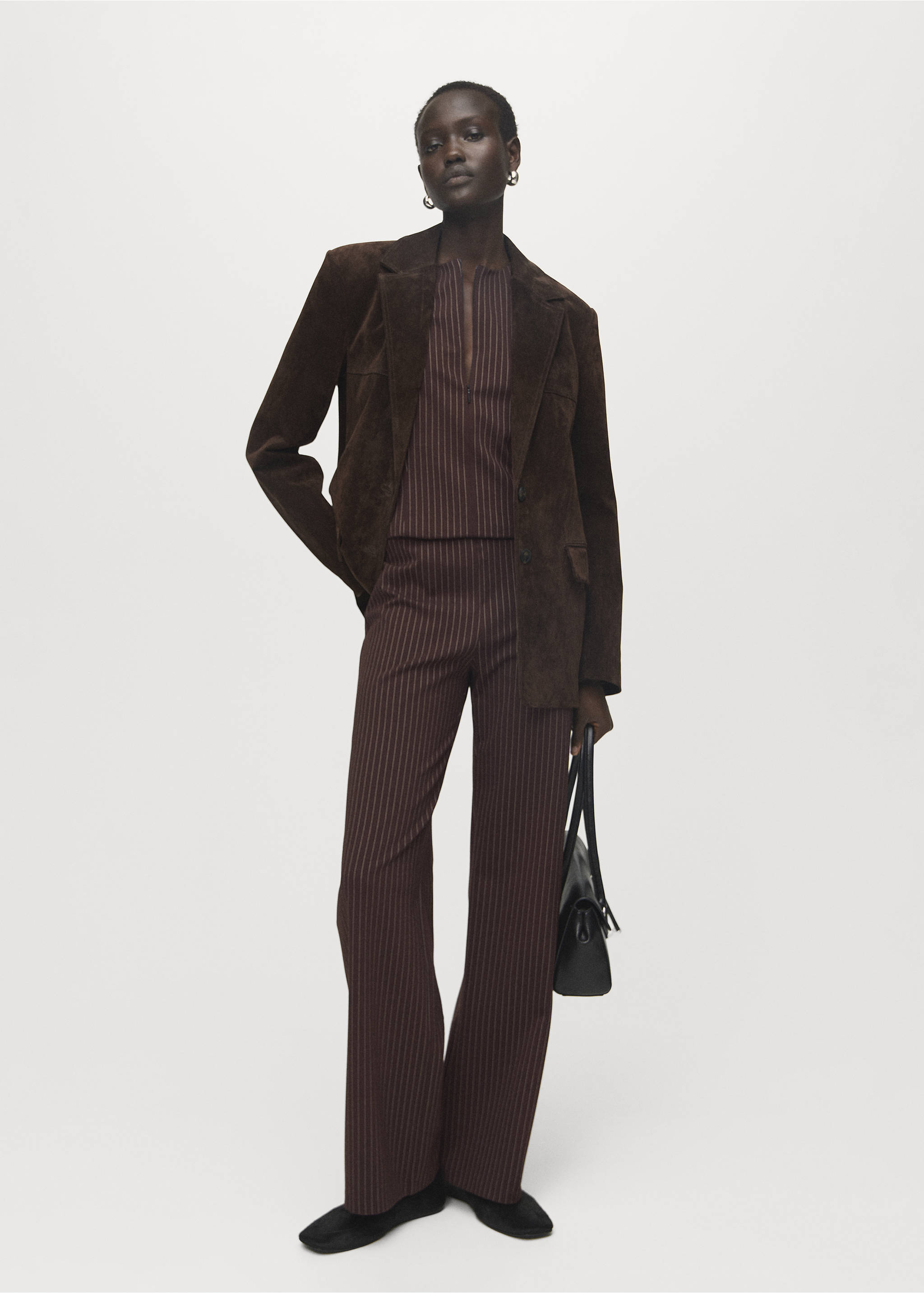 Fitted zip-up top - General plane, Brown. Ref: 17094085-00.