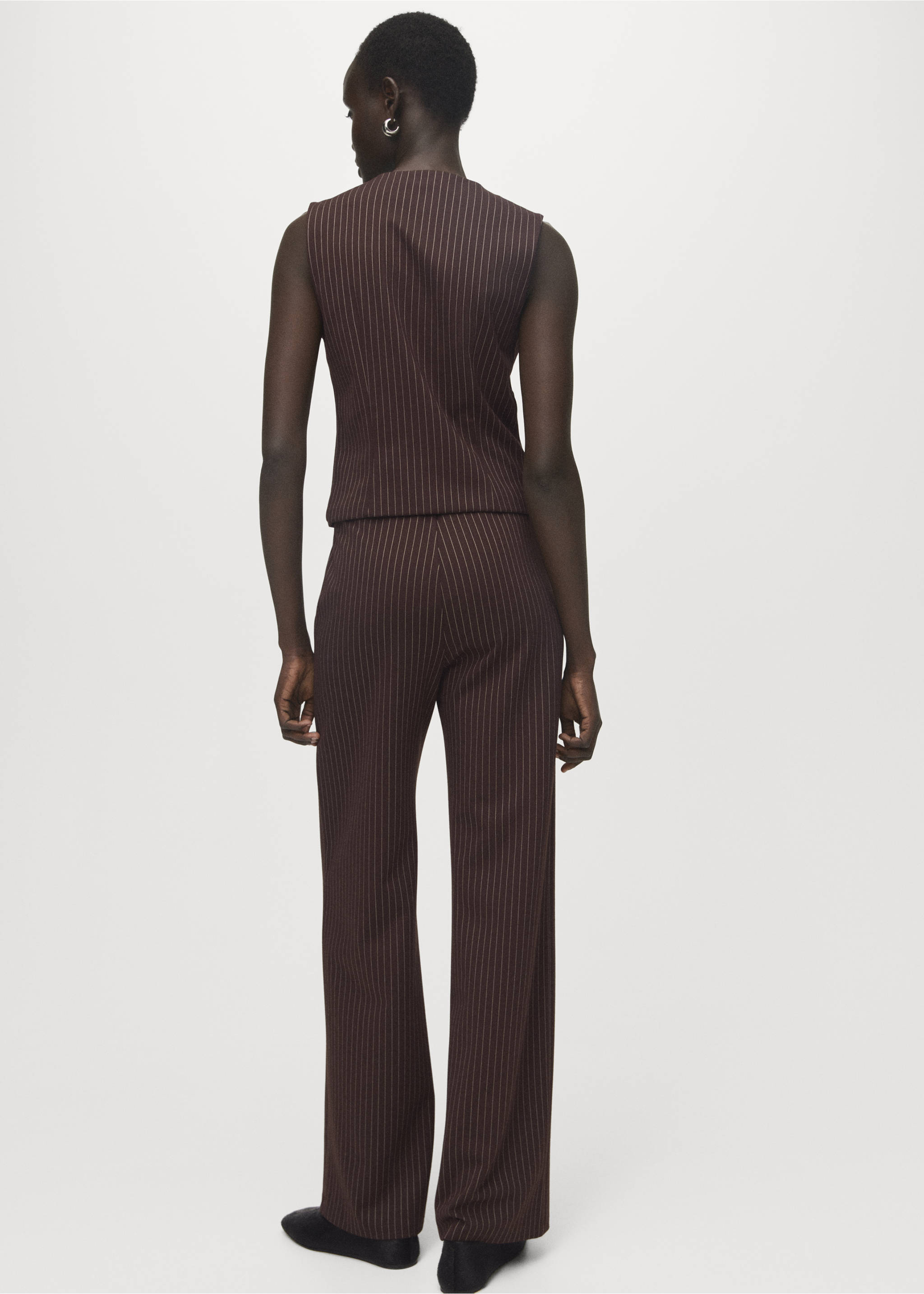 Fitted zip-up top - Reverse of the article, Brown. Ref: 17094085-00.