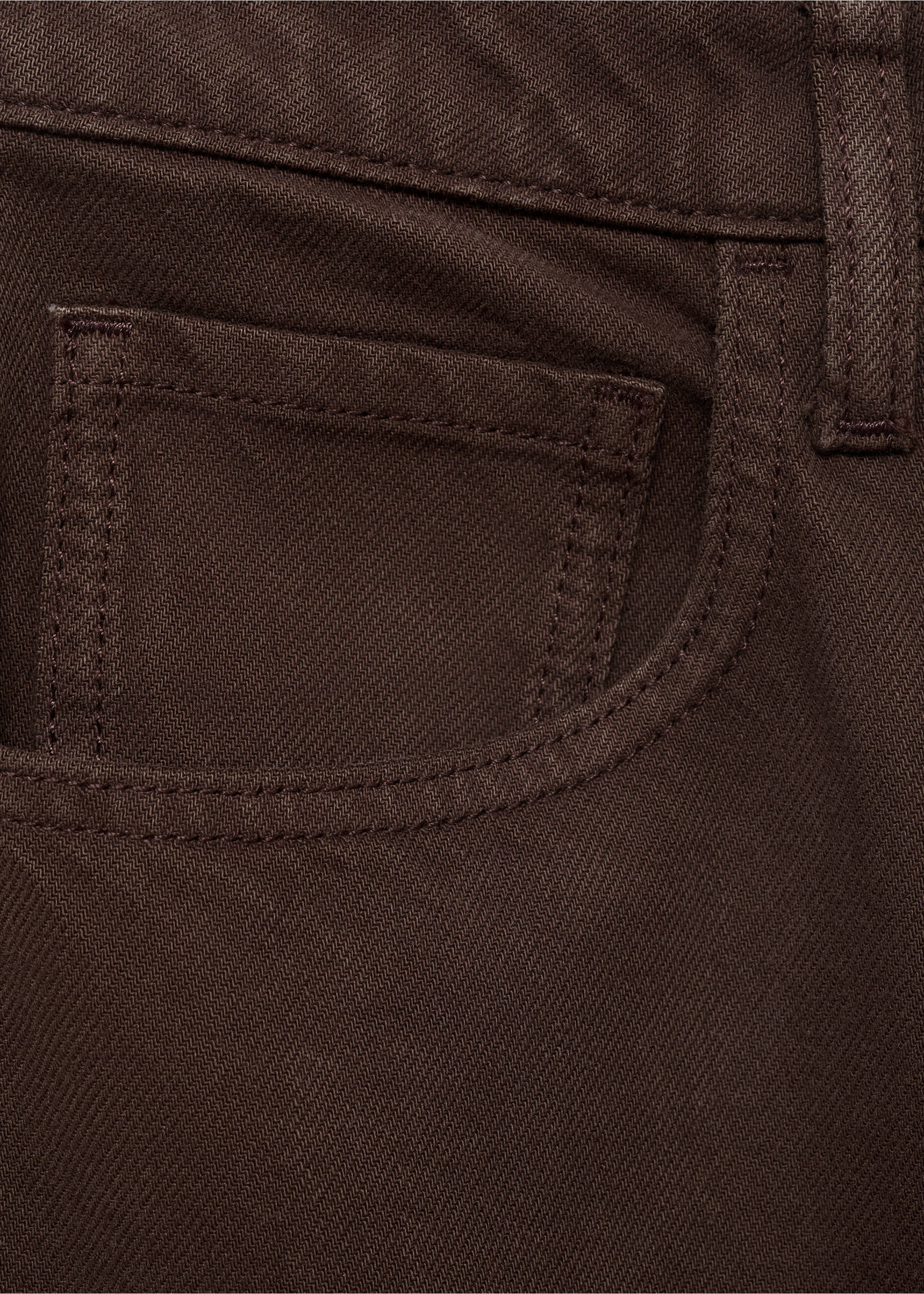 High-waisted barrel jeans - Details of the article 0, Chocolate. Ref: 17094091-00.