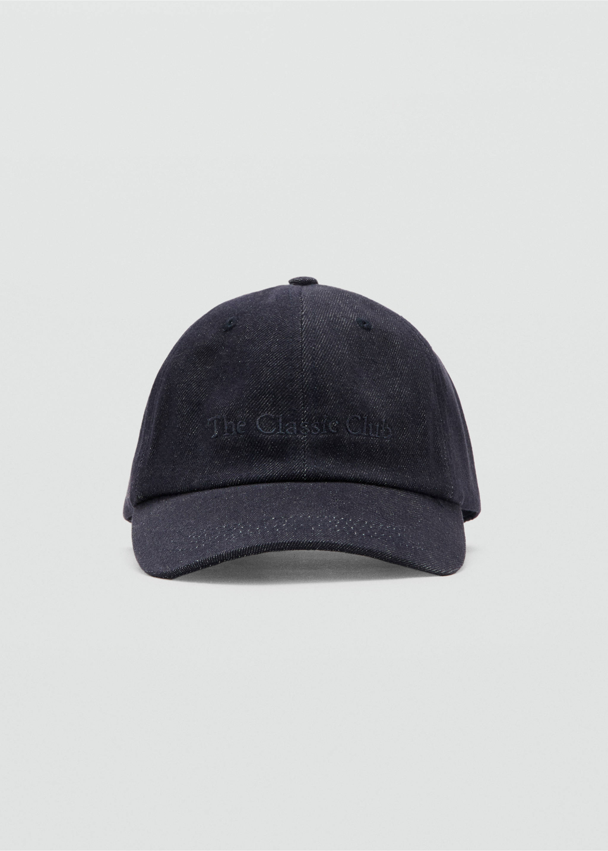 Cotton cap with embroidered slogan - Medium plane, Dark Blue. Ref: 17094092-00.