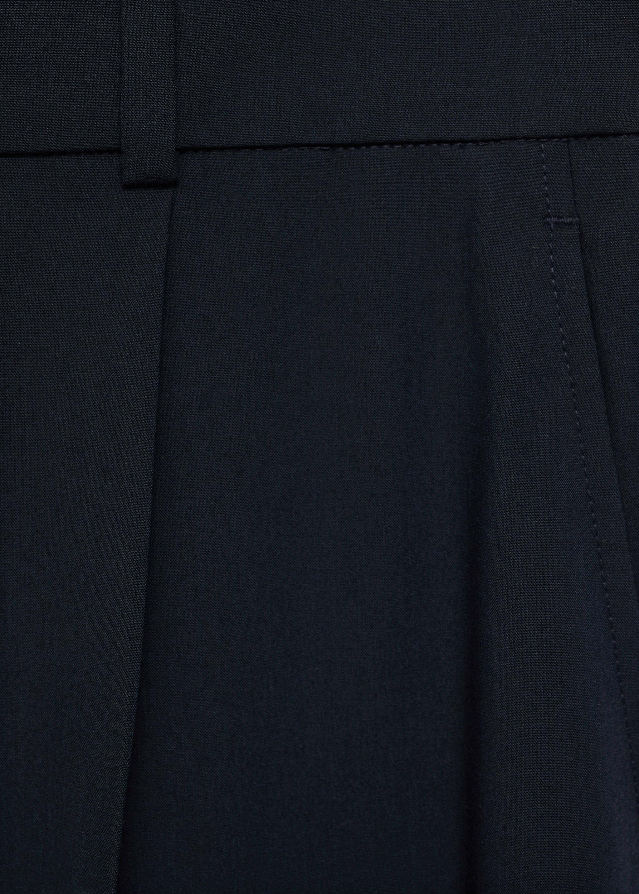 Low-rise wide leg trousers - Details of the article 0, Navy. Ref: 17094096-00.