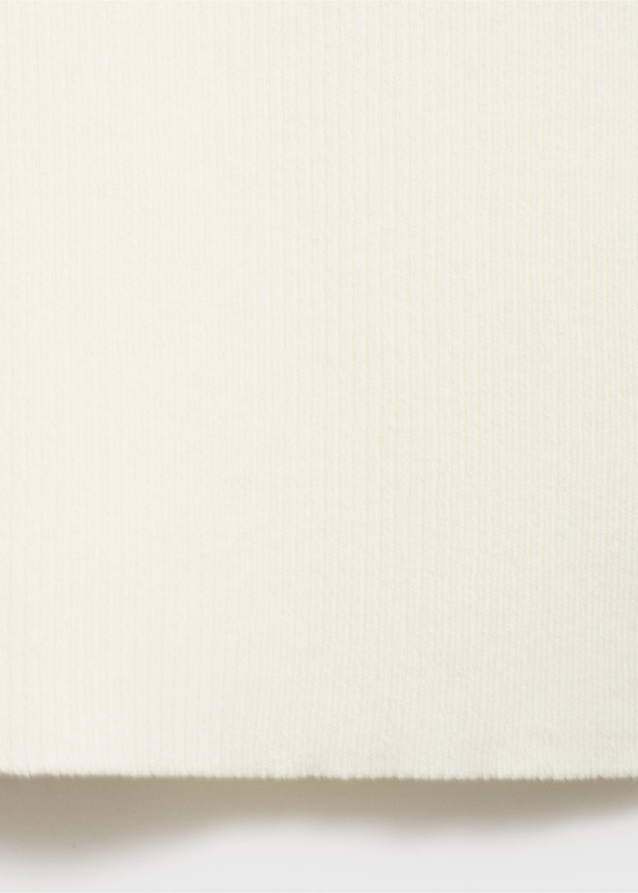 Ribbed-knit short-sleeved sweater - Details of the article 0, Ecru. Ref: 17094097-00.