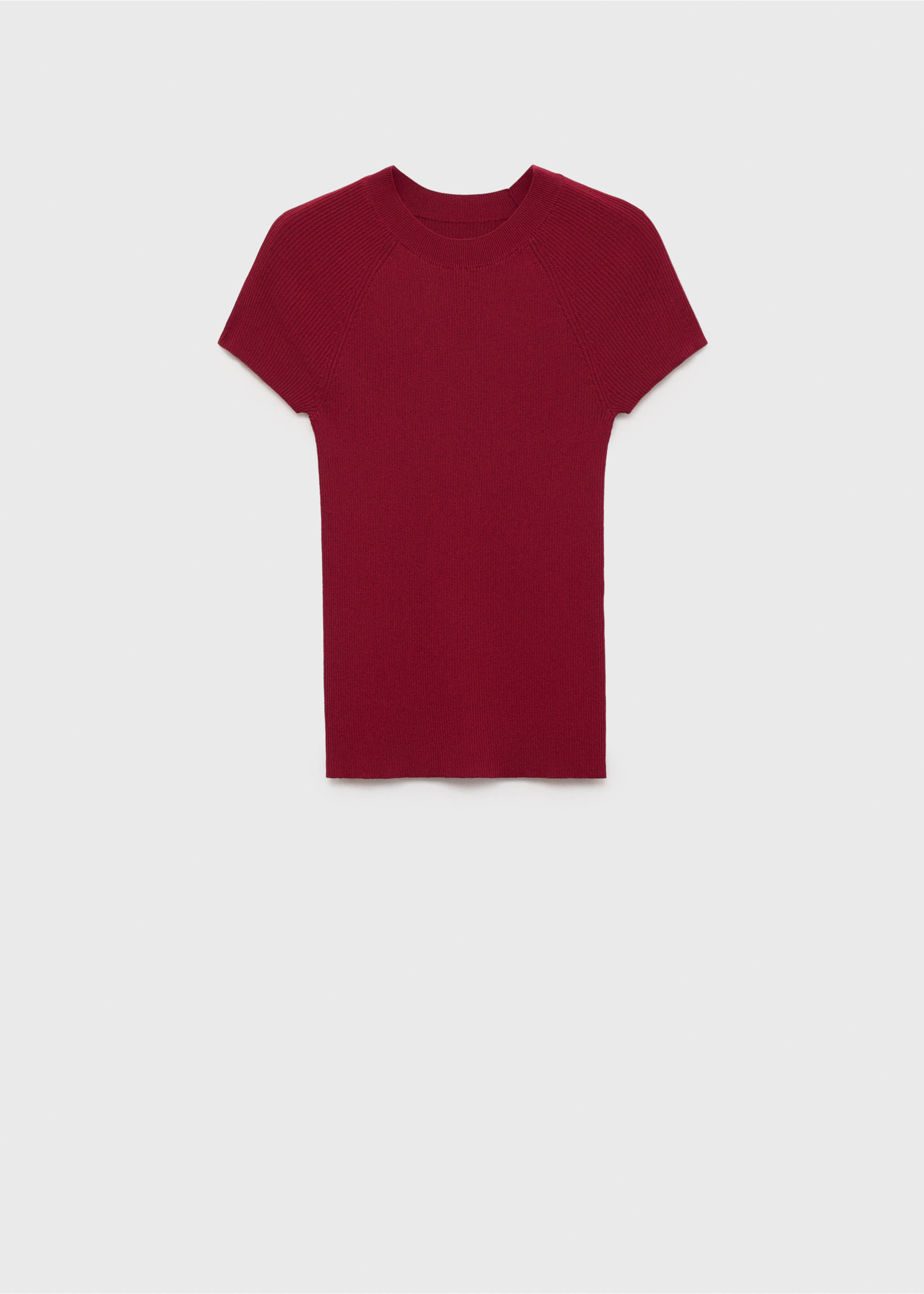 Jersei punt canalé màniga curta - Article sense model, Vermell. Ref: 17094097-00.