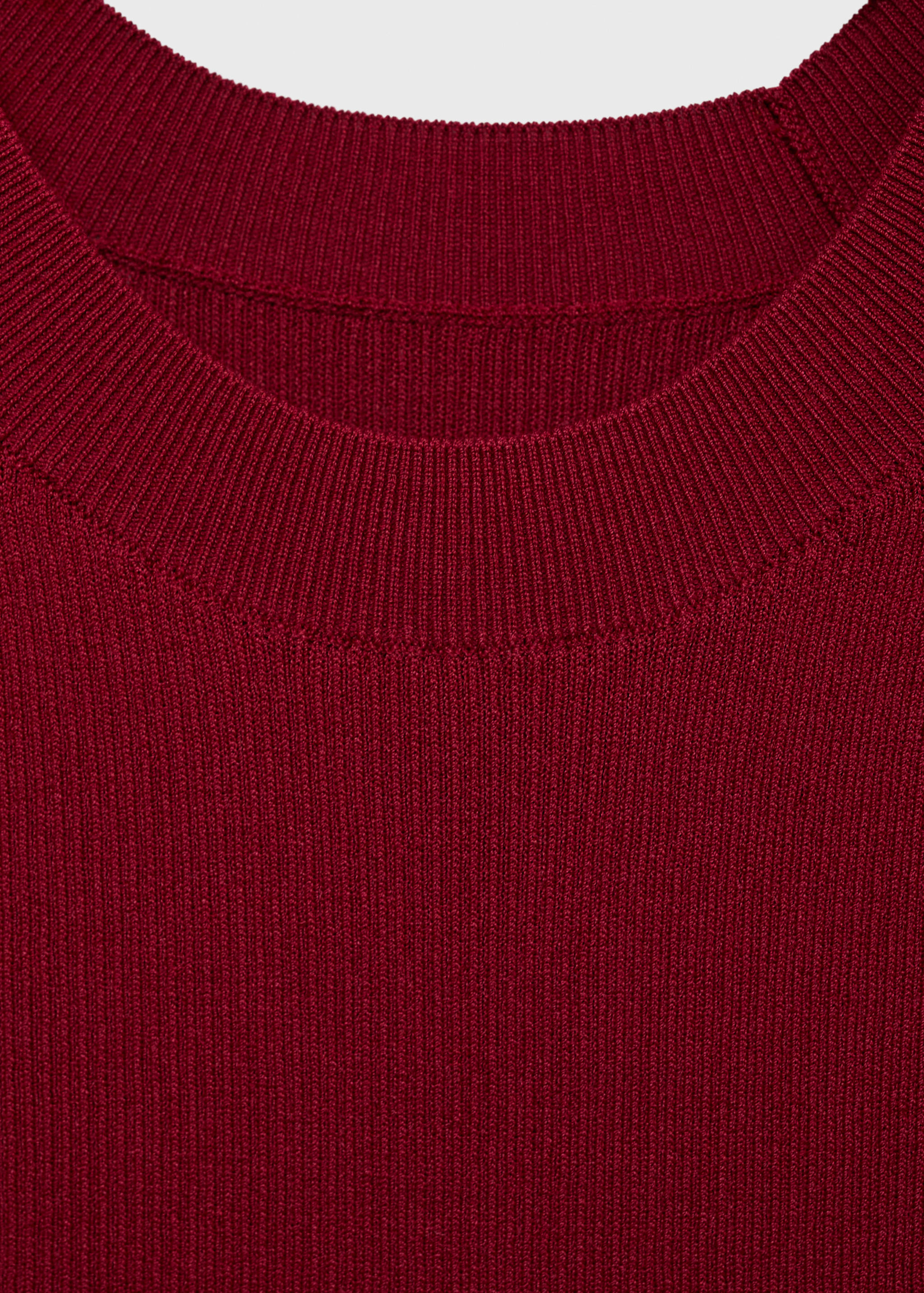 Ribbed-knit short-sleeved sweater - Details of the article 0