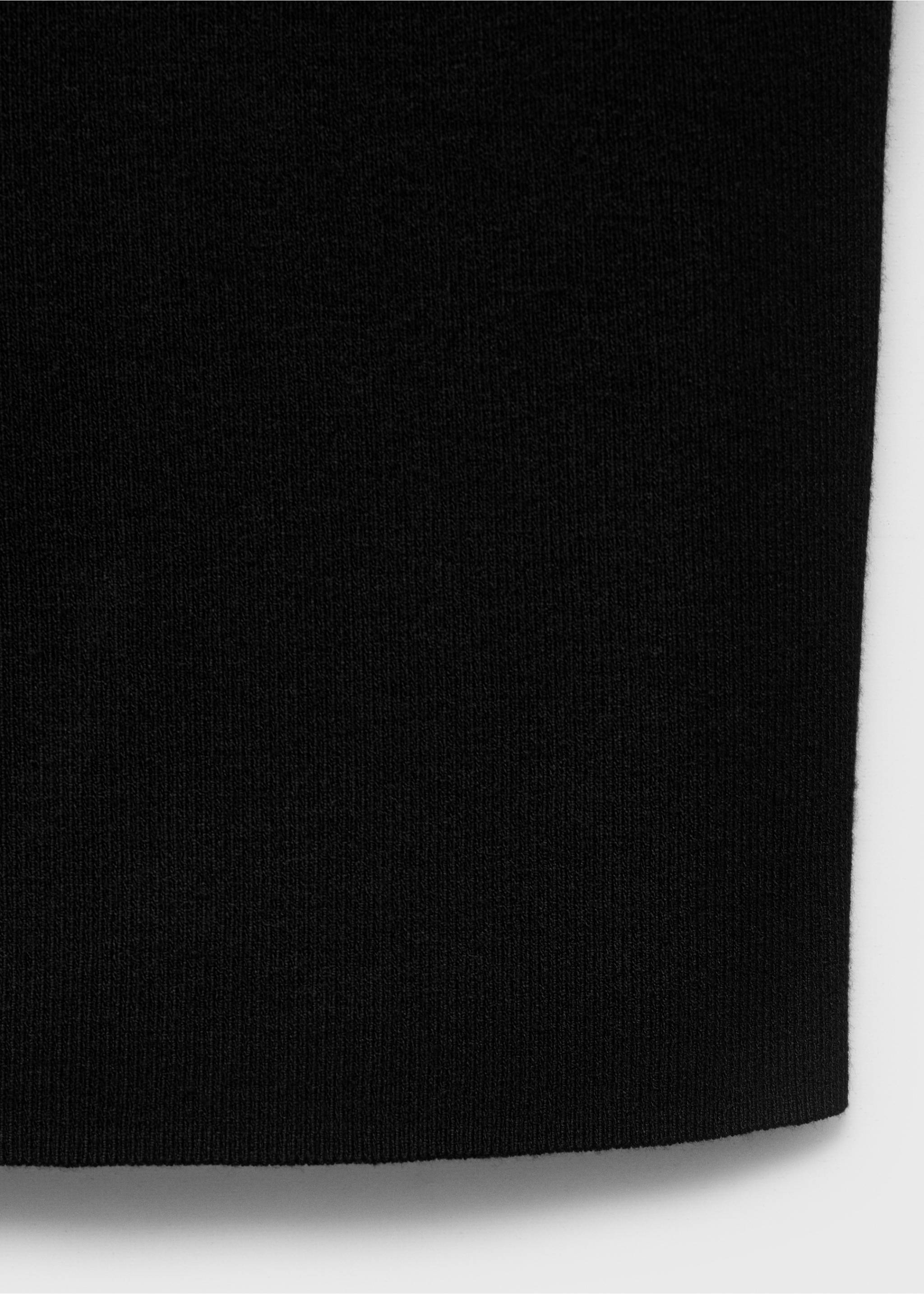 Perkins-neck knitted top - Details of the article 0, Black. Ref: 17094098-00.